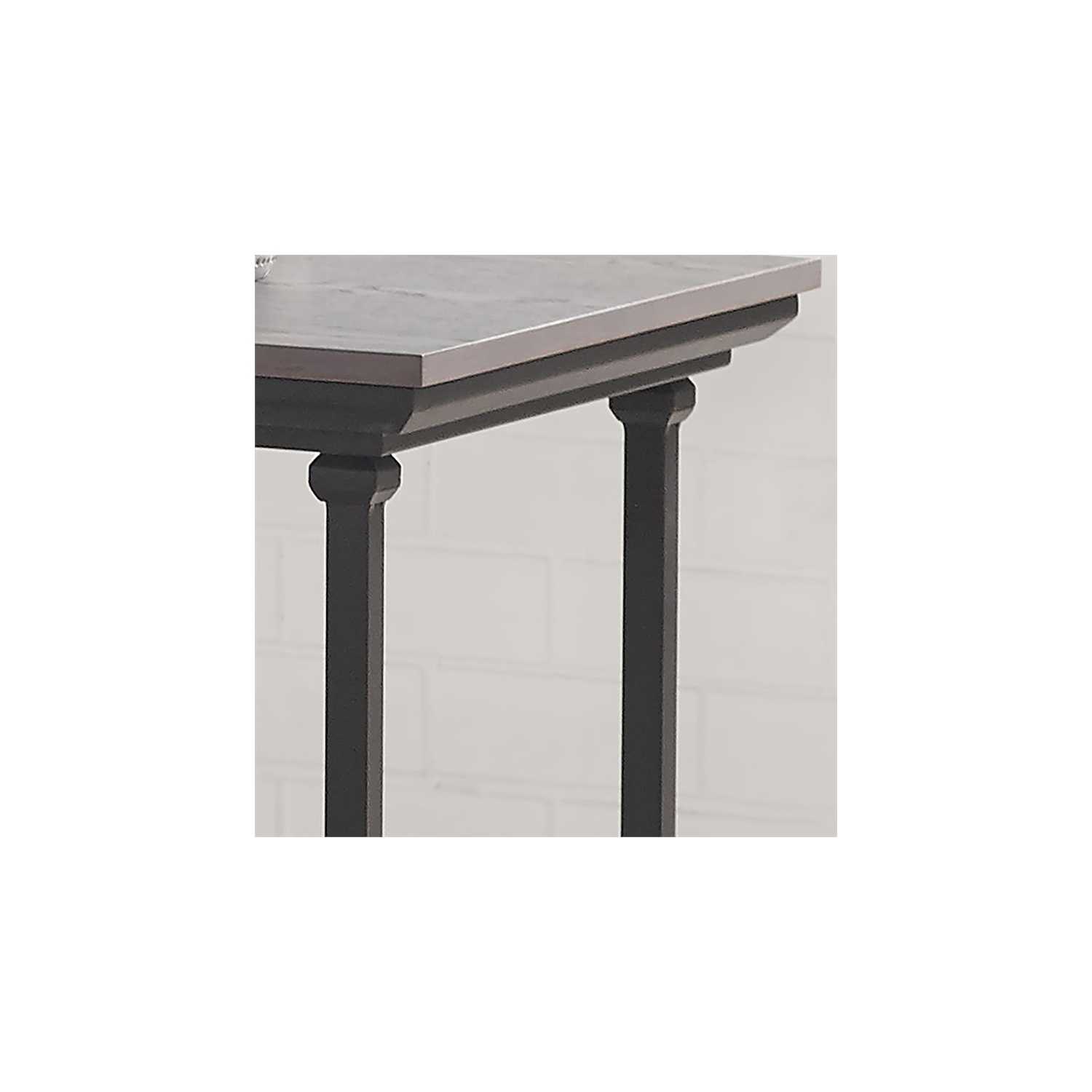 Furniture of America Drewden Transitional Wood End Table in Antique Gray