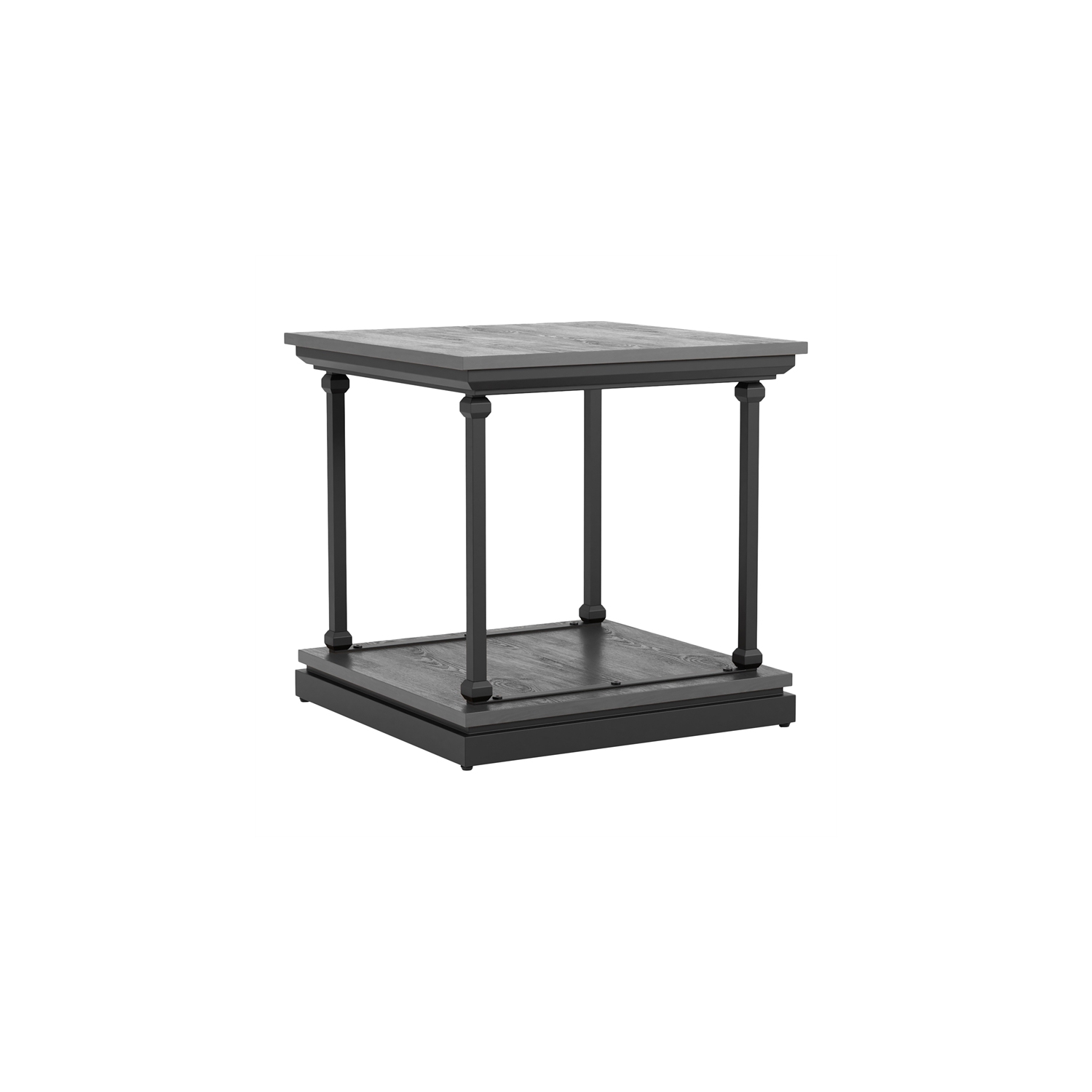 Furniture of America Drewden Transitional Wood End Table in Antique Gray