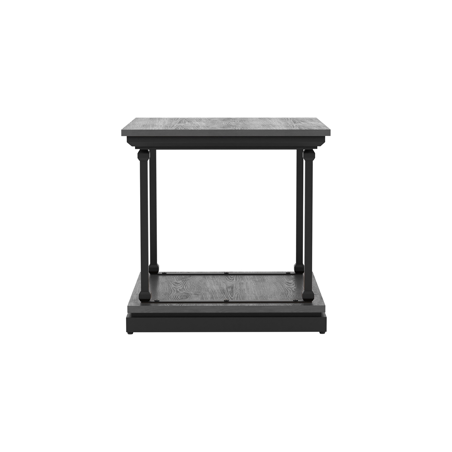 Furniture of America Drewden Transitional Wood End Table in Antique Gray
