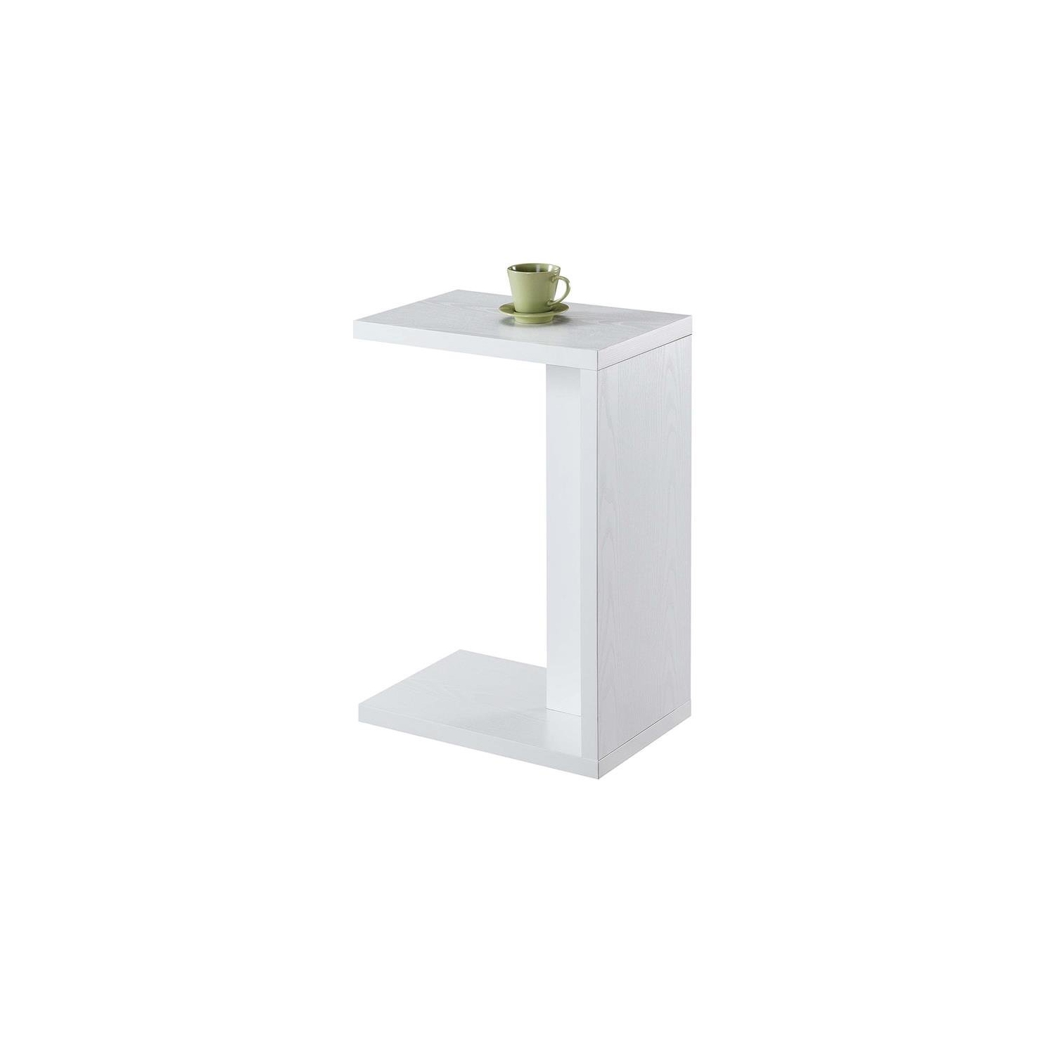 Convenience Concepts Northfield Admiral C End Table in White Wood