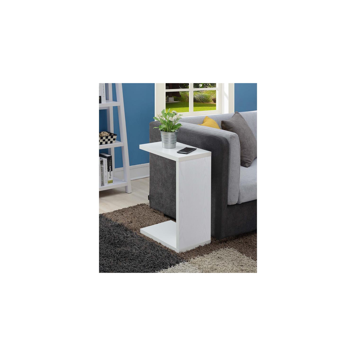 Convenience Concepts Northfield Admiral C End Table in White Wood