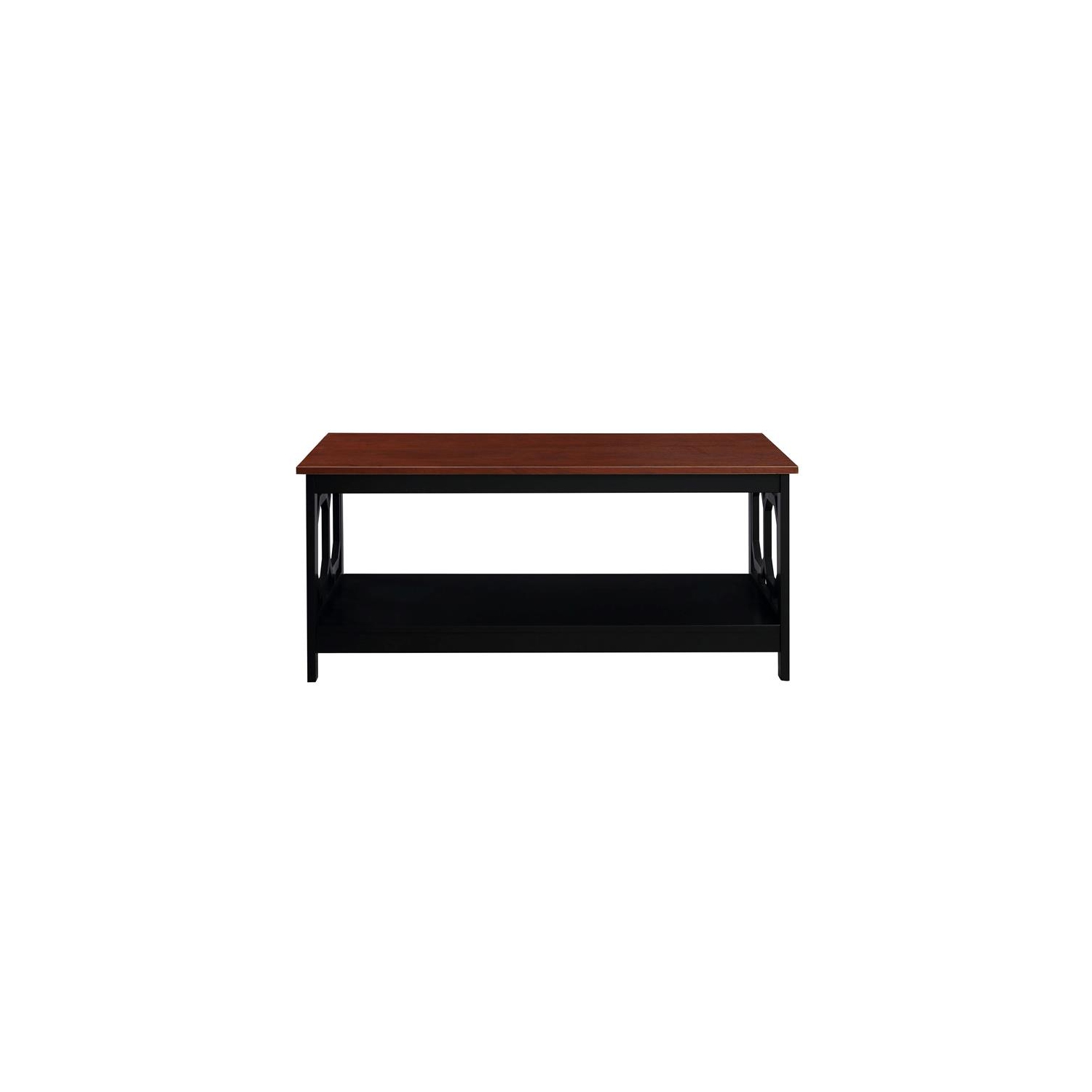 Table basse Omega de pratique concepts avec fini cerisier et bois noir