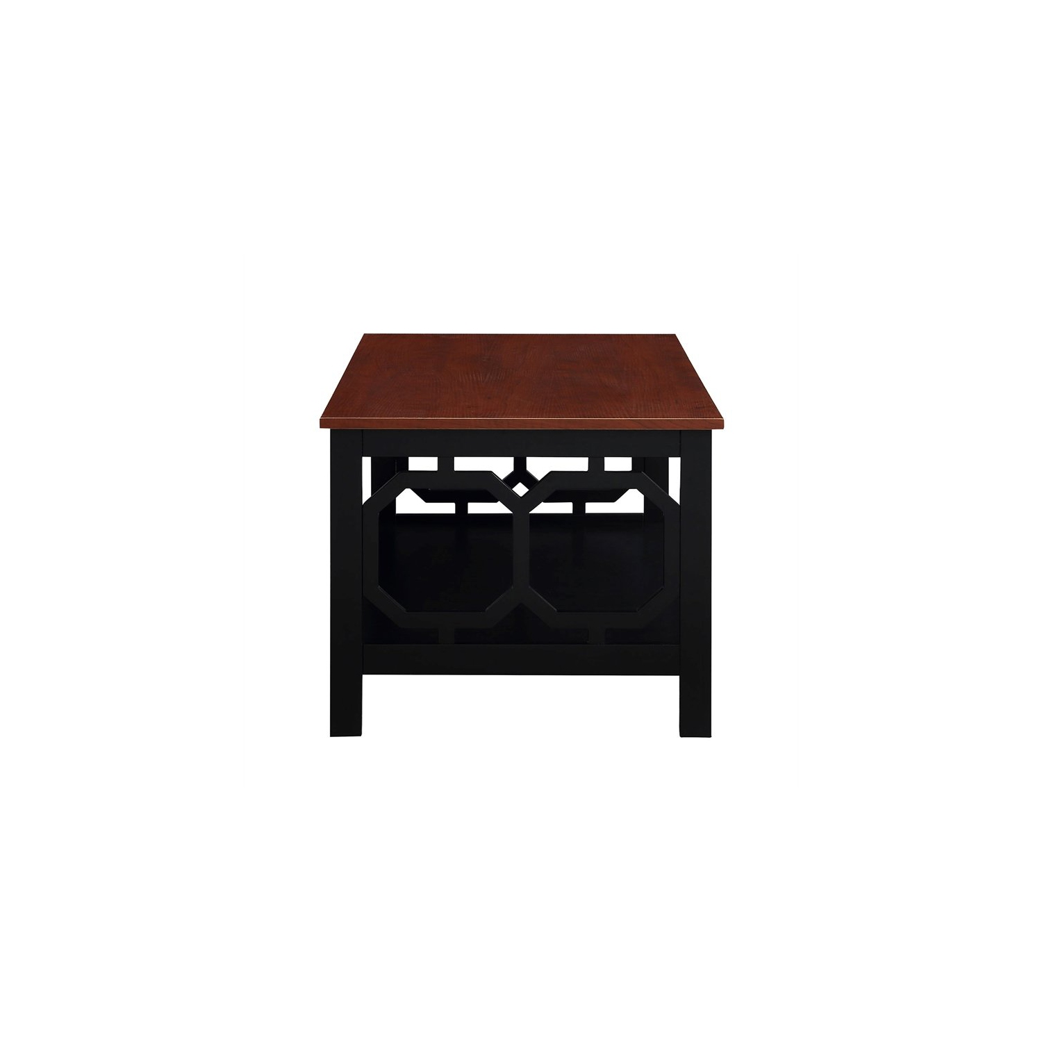 Table basse Omega de pratique concepts avec fini cerisier et bois noir