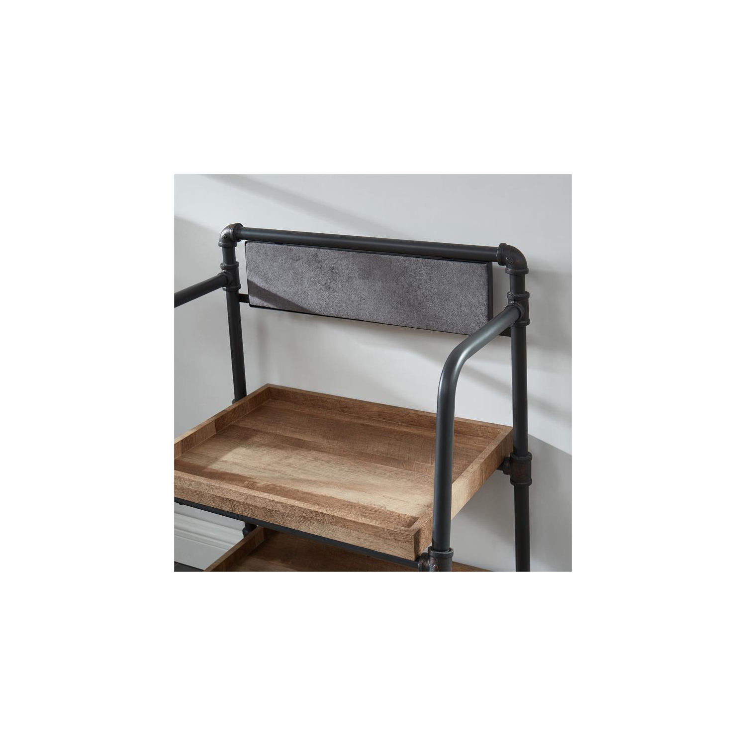 Furniture of America Kernel Industrial Metal 4-Shelf Bookcase in Sand Black