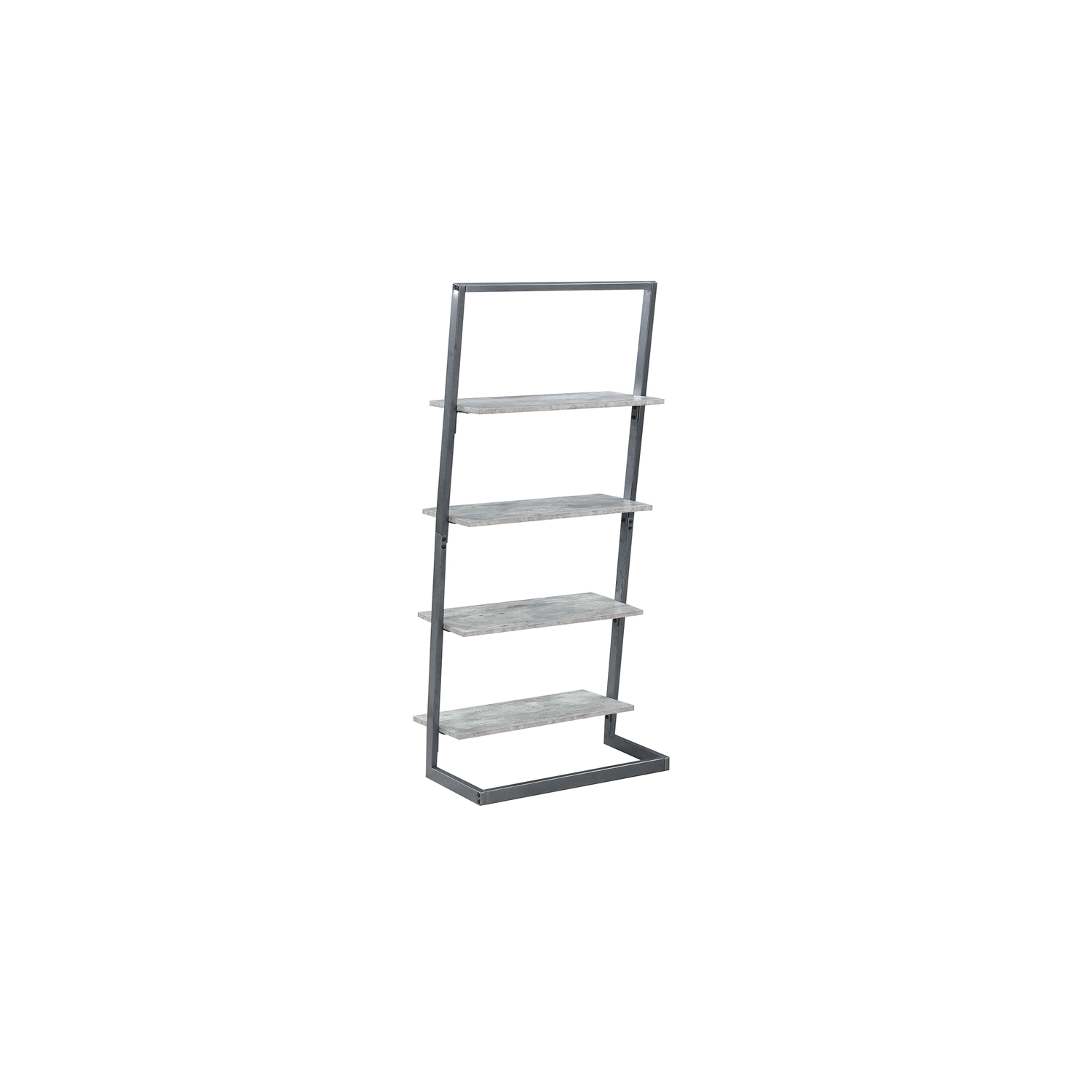 Convenience Concepts Graystone Four-Tier Ladder Bookcase/shelf in Gray Wood