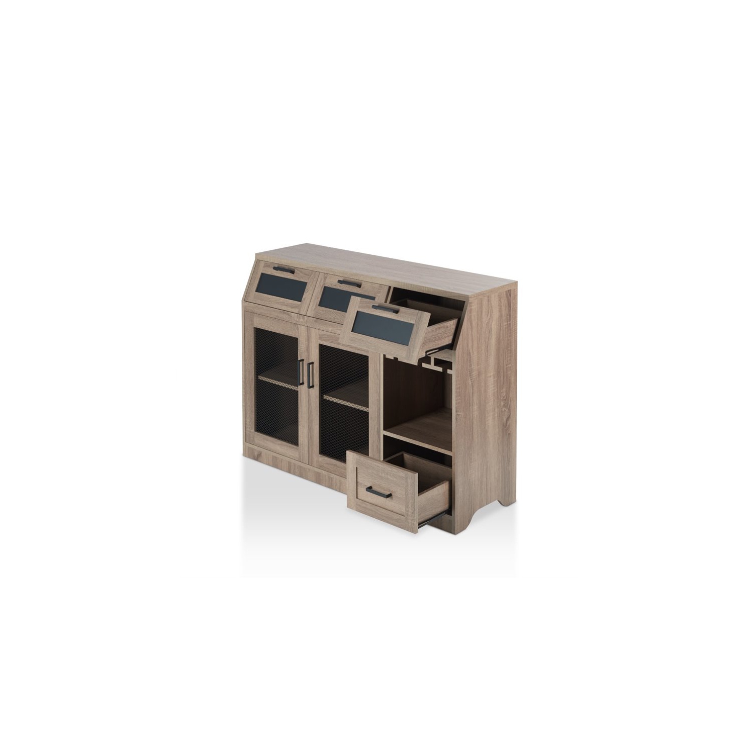 Bowery Hill Transitional Buffet in Warm Chestnut