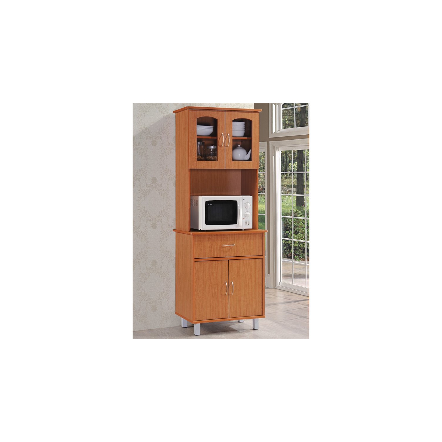 Pemberly Row Kitchen Cabinet in Cherry