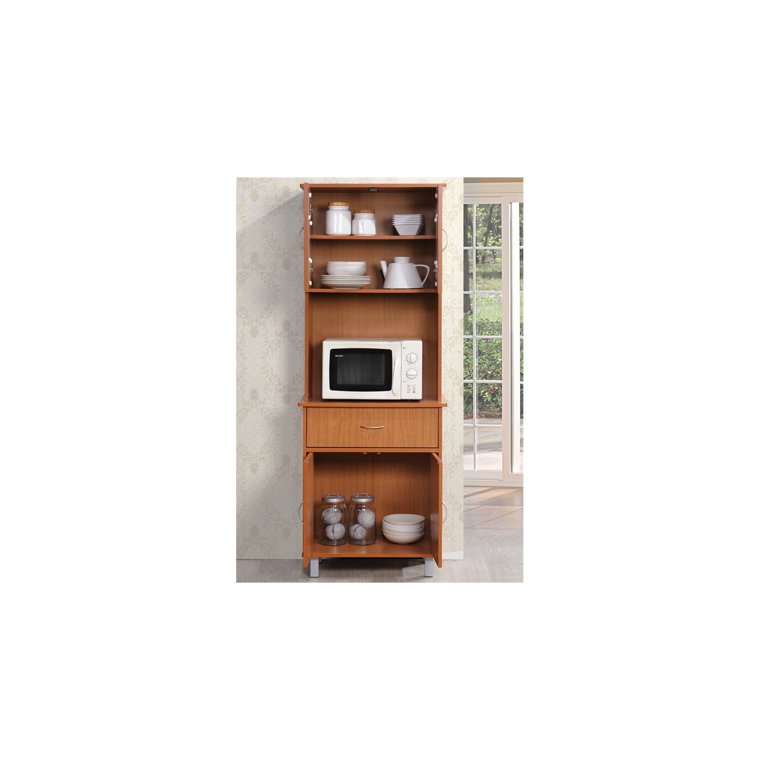 Pemberly Row Kitchen Cabinet in Cherry