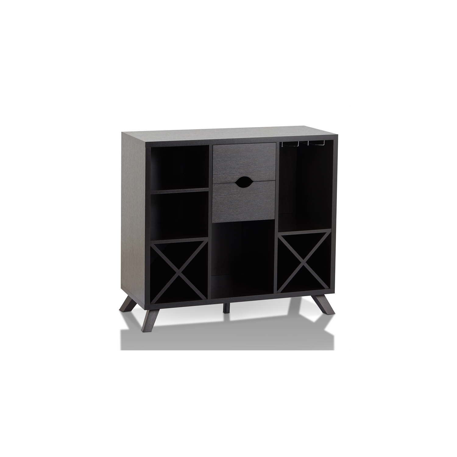 Furniture of America Ruybal Wine Rack Buffet in Cappuccino