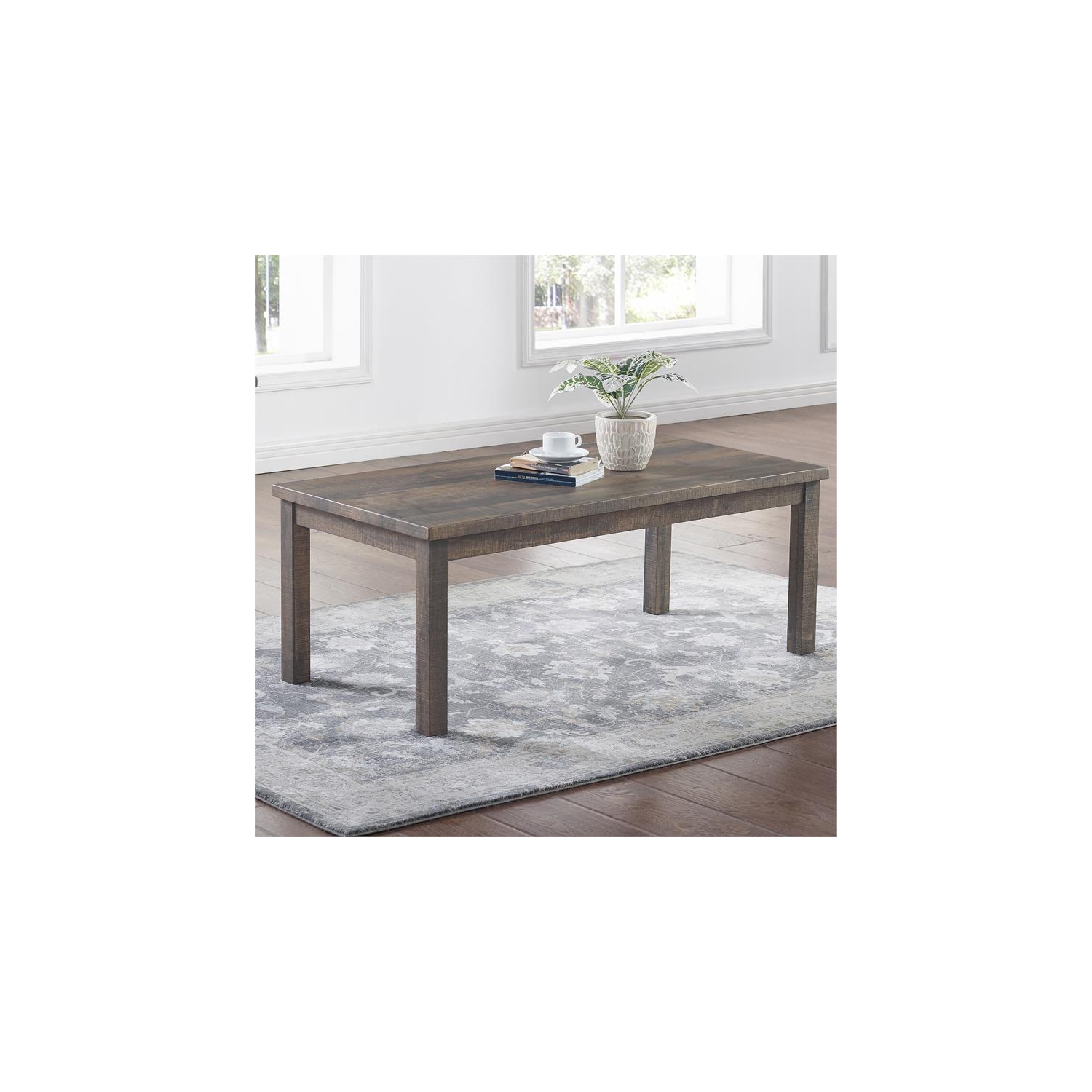 Furniture of America Engraf Wood 3-Piece Coffee Table Set in Rustic Natural Tone