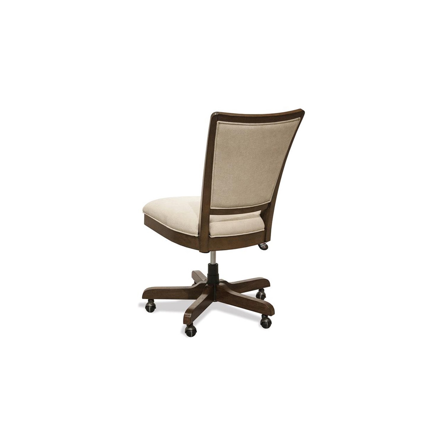 Bowery Hill Contemporary Upholstered Desk Chair in Plymouth Brown Oak