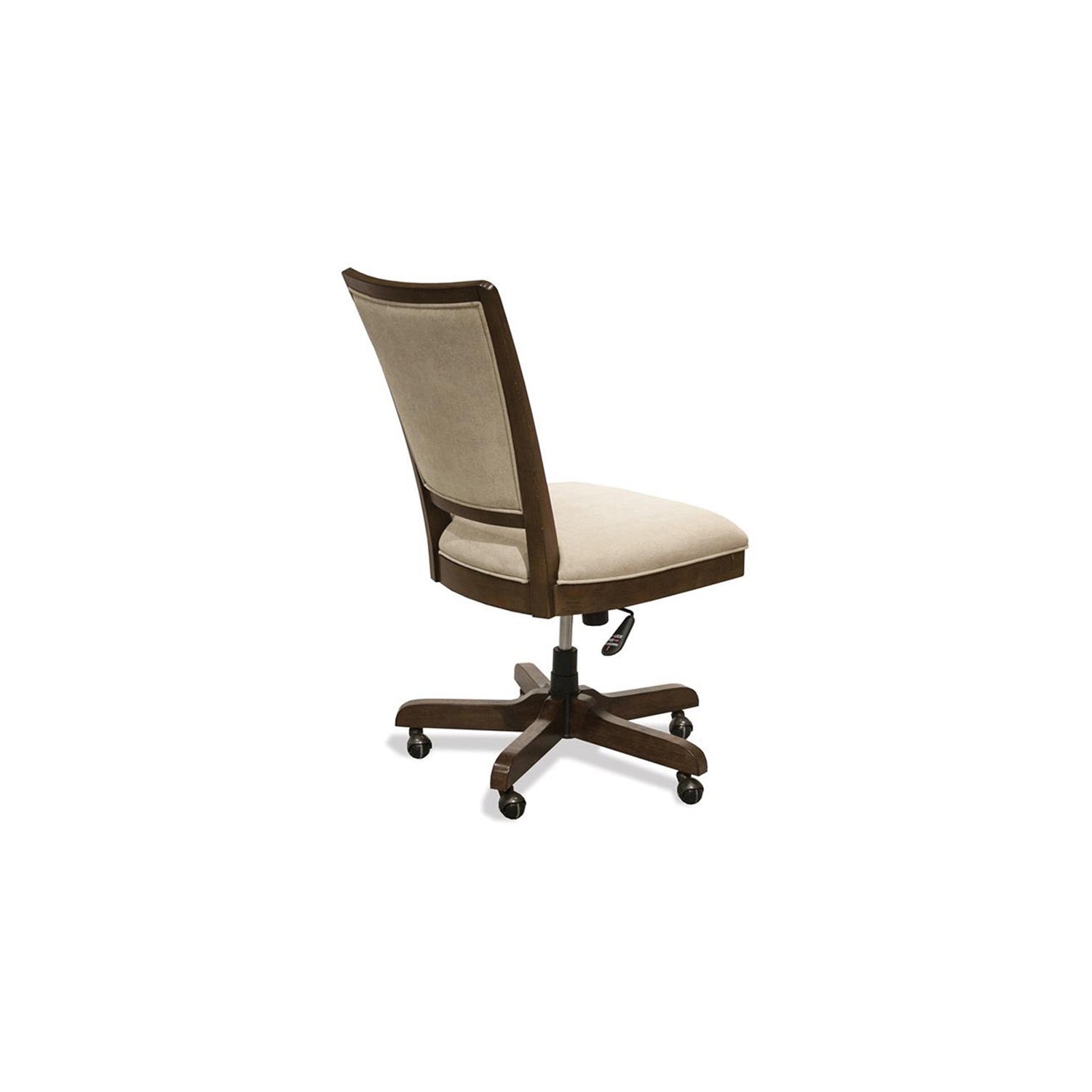 Bowery Hill Contemporary Upholstered Desk Chair in Plymouth Brown Oak