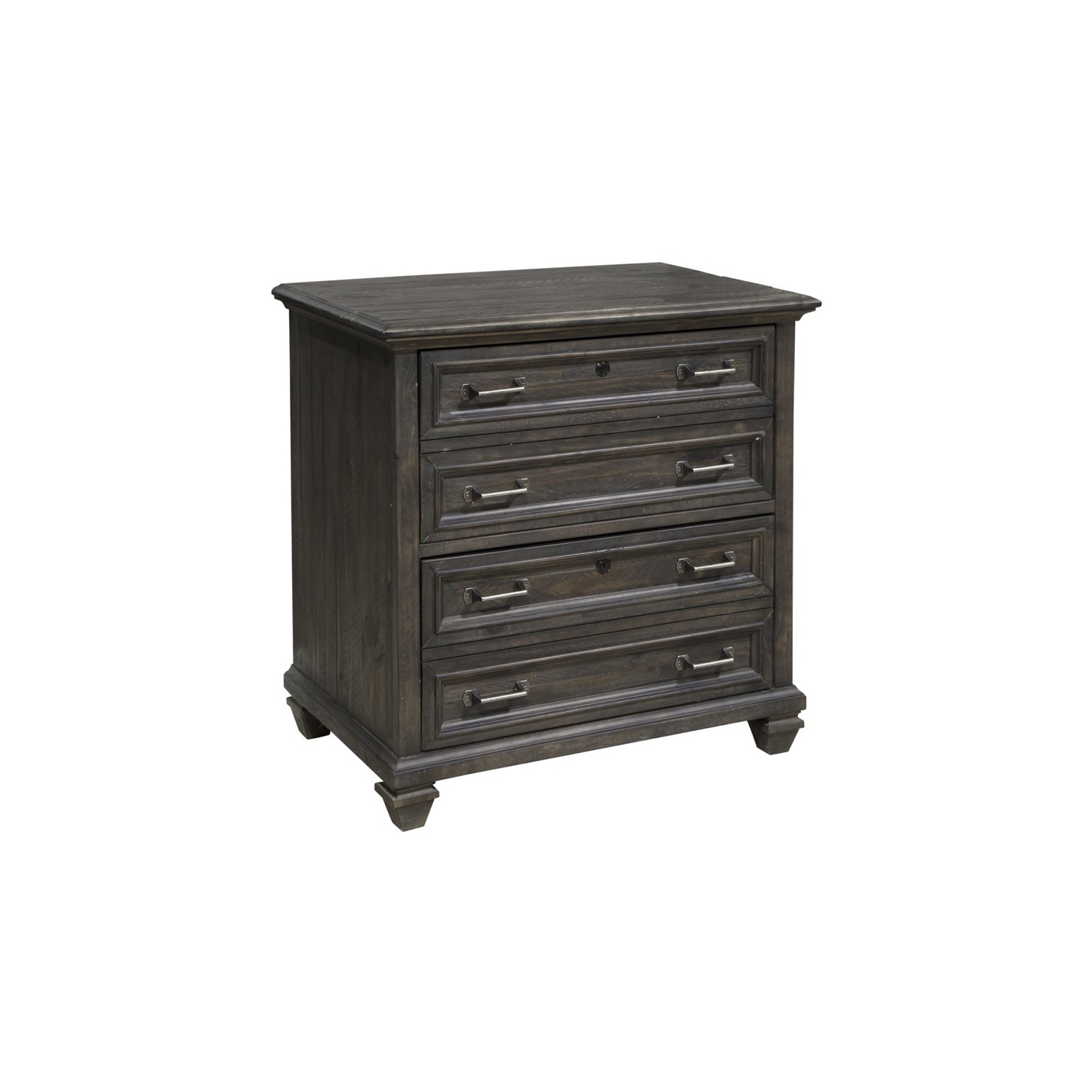 Beaumont Lane 4 Drawer Lateral File Cabinet in Weathered Charcoal