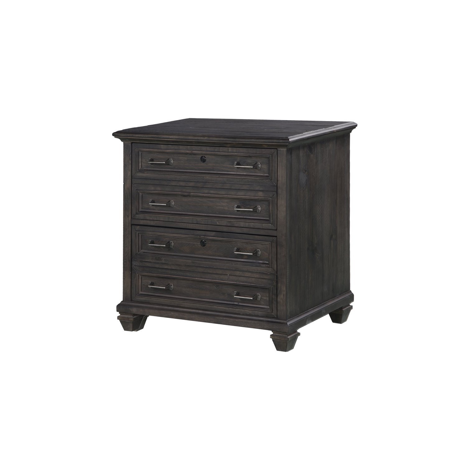 Beaumont Lane 4 Drawer Lateral File Cabinet in Weathered Charcoal