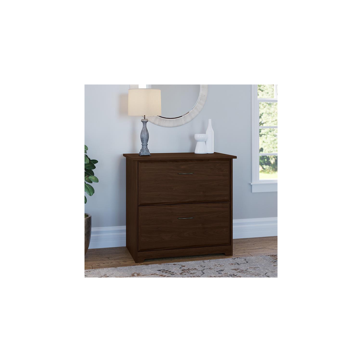 Scranton & Co Furniture Cabot 2 Drawer File Cabinet in Modern Walnut