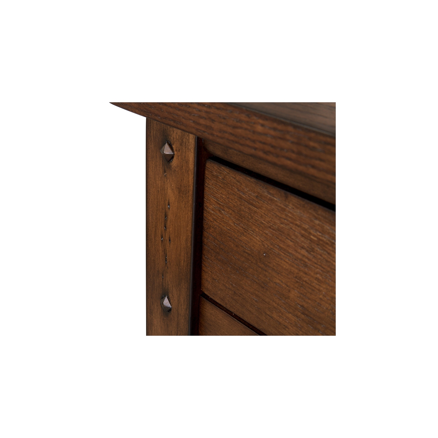 Pemberly Row Transitional Wood Chair Side Table in Dark Brown