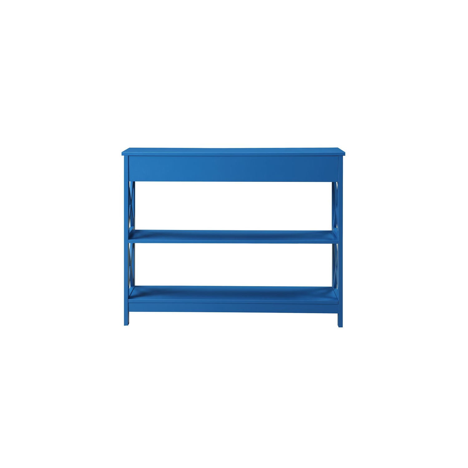 Convenience Concepts Oxford One-Drawer Console Table in Blue Wood Finish