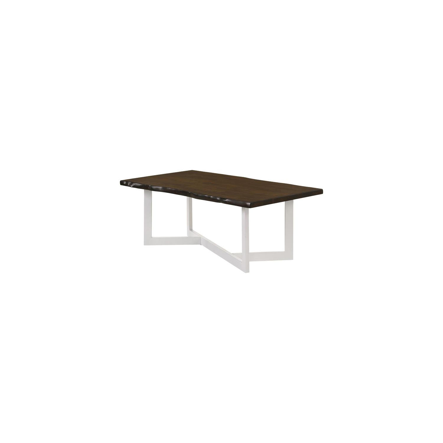 Furniture of America Krestian Contemporary Wood Coffee Table in Oak and White