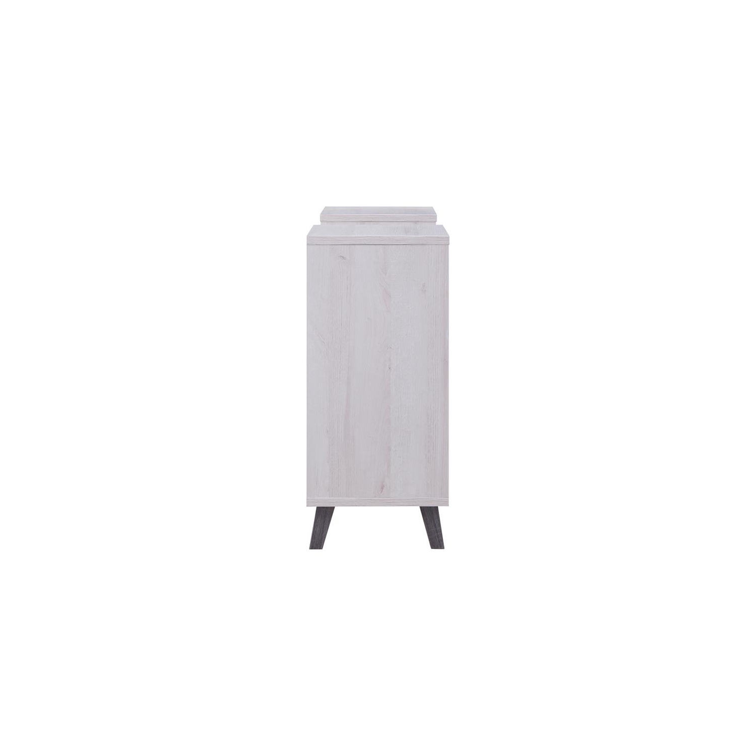 Meuble-présentoir à 6 tablettes en bois Nova de Furniture of America en chêne blanc