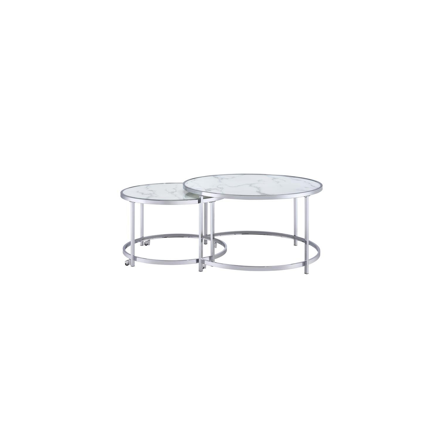Steve Silver Rayne Faux Marble Nesting Cocktail Tables
