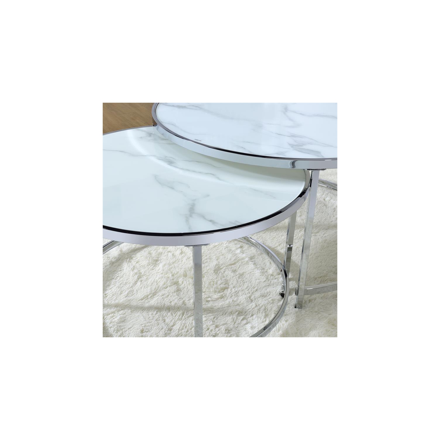 Steve Silver Rayne Faux Marble Nesting Cocktail Tables