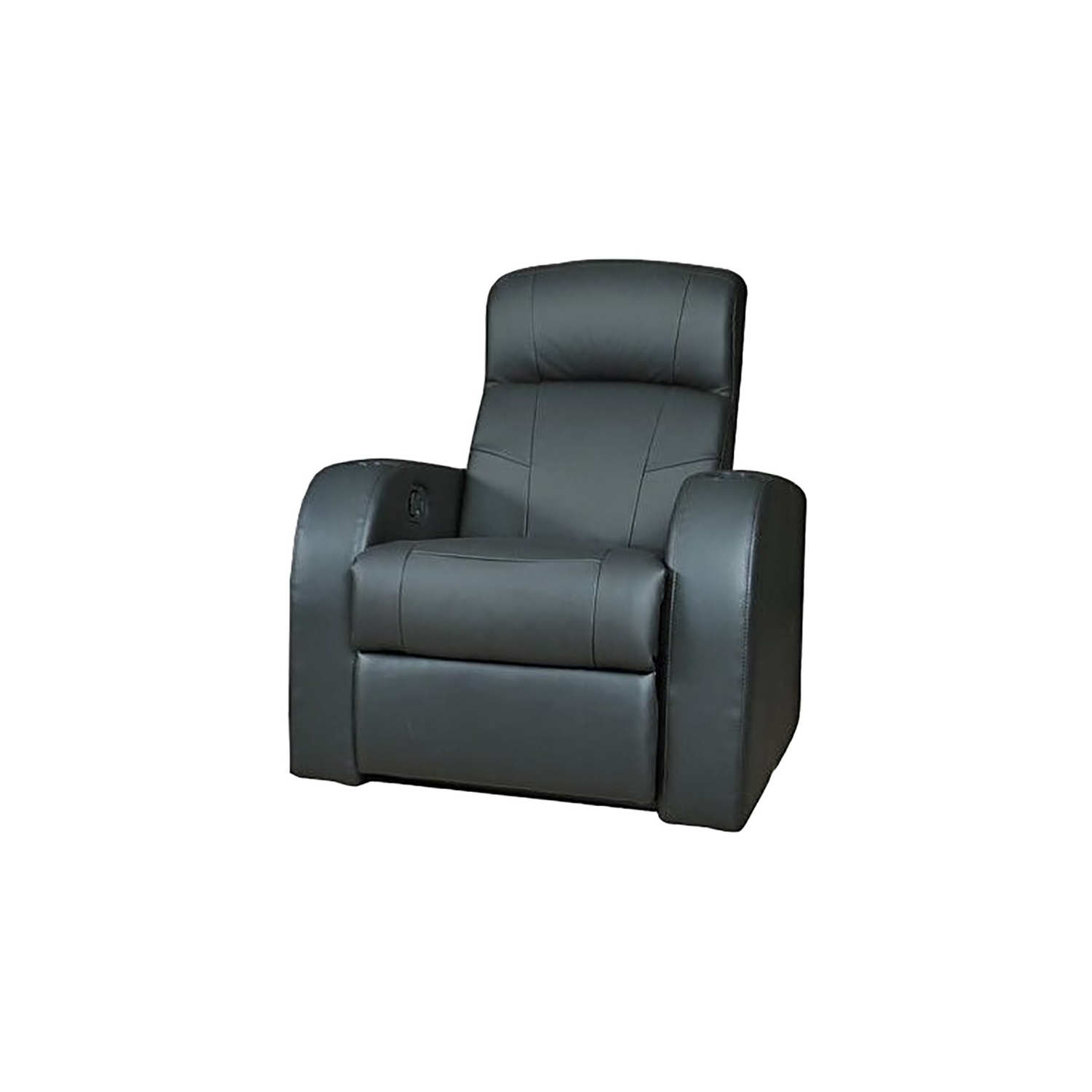 Fauteuil inclinable en cuir noir de Bowery Hill pour cinéma maison