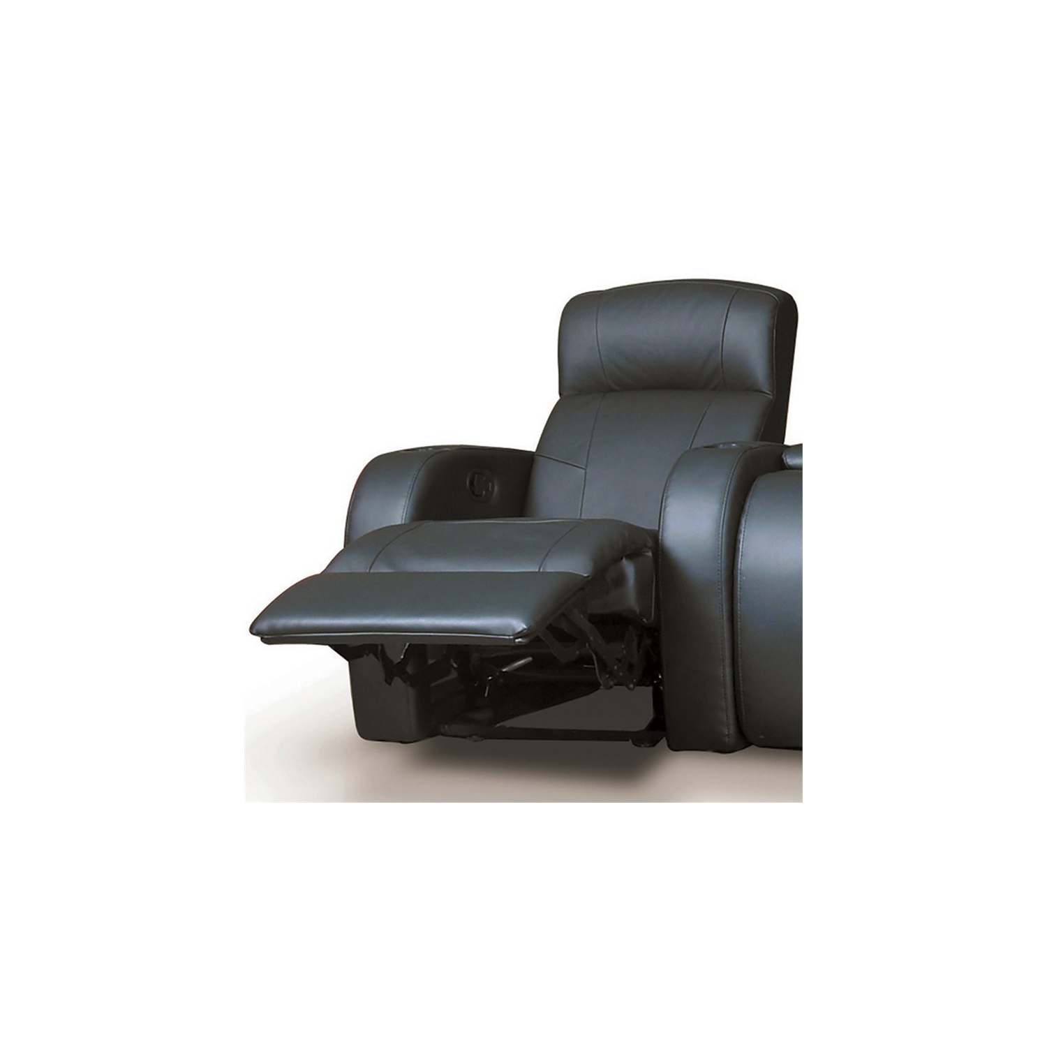 Fauteuil inclinable en cuir noir de Bowery Hill pour cinéma maison