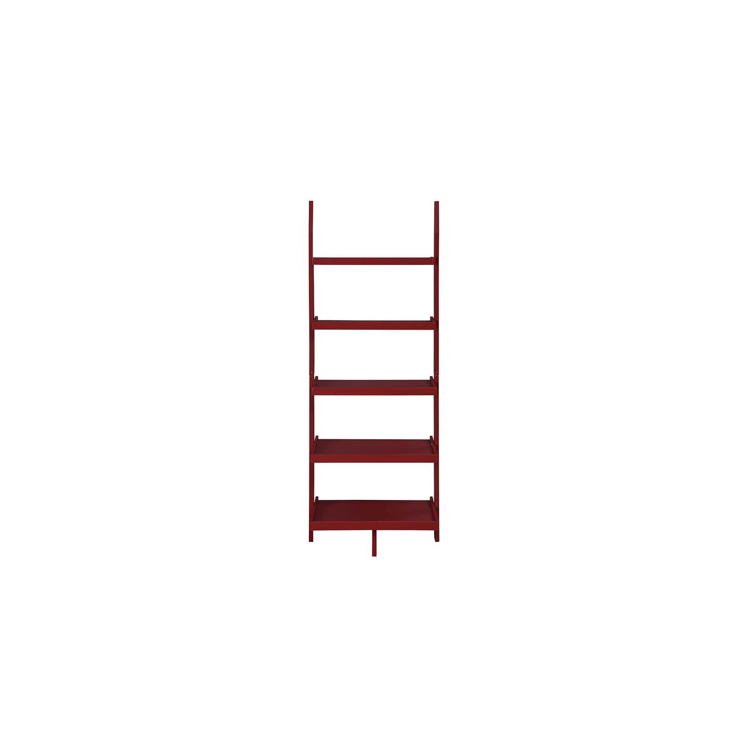 Convenience Concepts American Heritage Bookshelf Ladder in Red Wood Finish