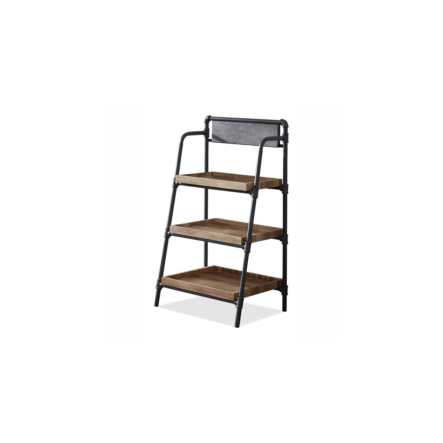 Furniture of America Kernel Industrial Metal 3-Shelf Bookcase in Sand Black