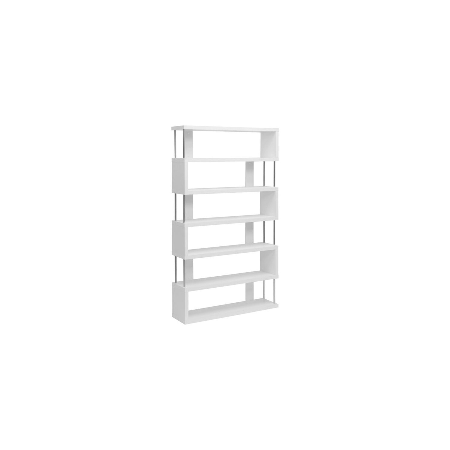 Scranton & CO 6 Shelf Modern Bookcase in White