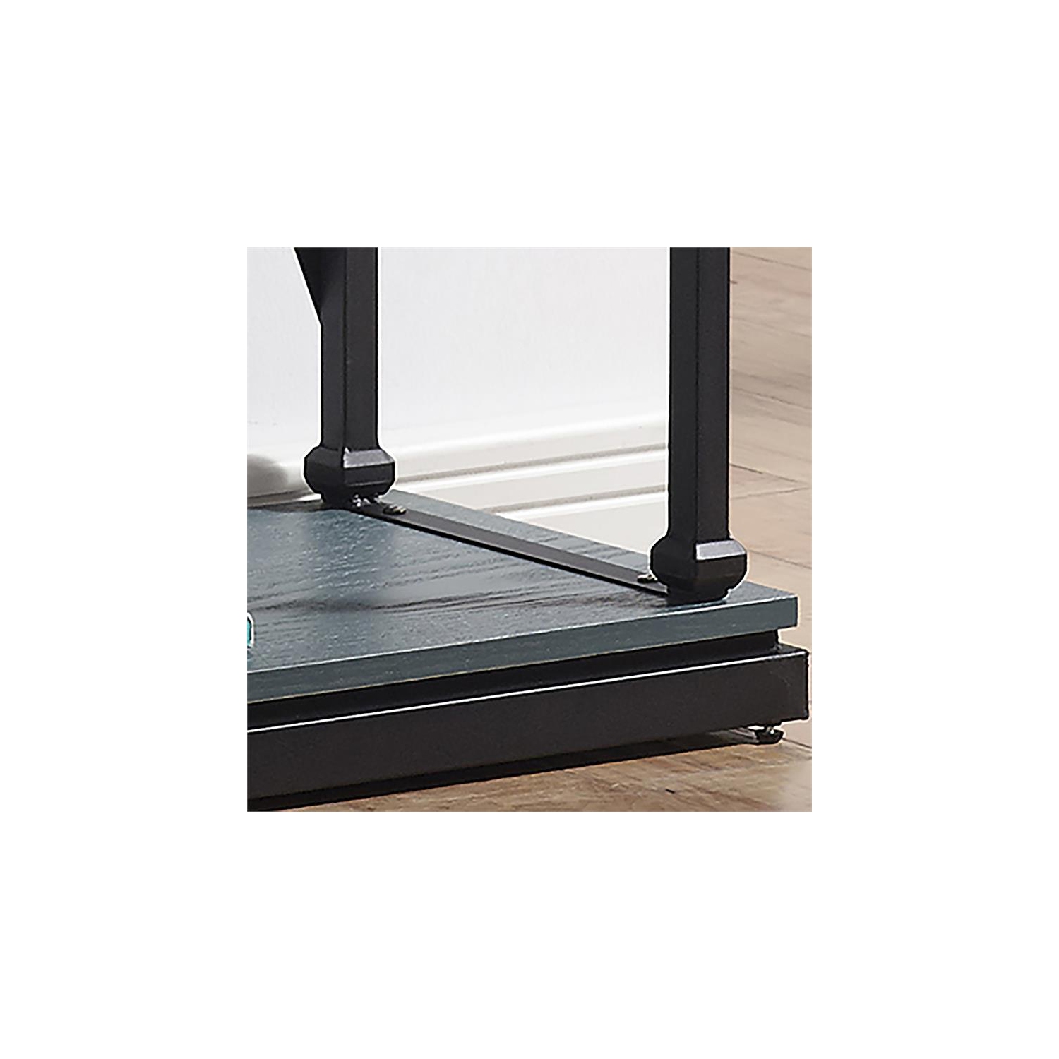 Furniture of America Toggin Industrial Metal 33-Inch Bookcase in Antique Blue