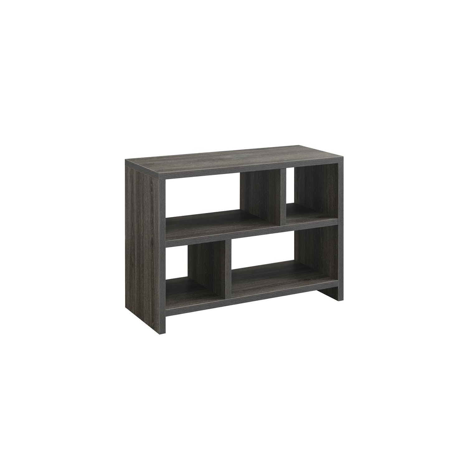 Convenience Concepts Northfield Console Three-Tier Bookcase in Gray Wood Finish
