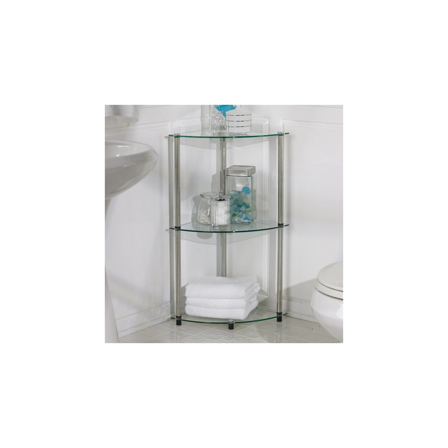 Étagère de coin à 3 tablettes Pemberly Row