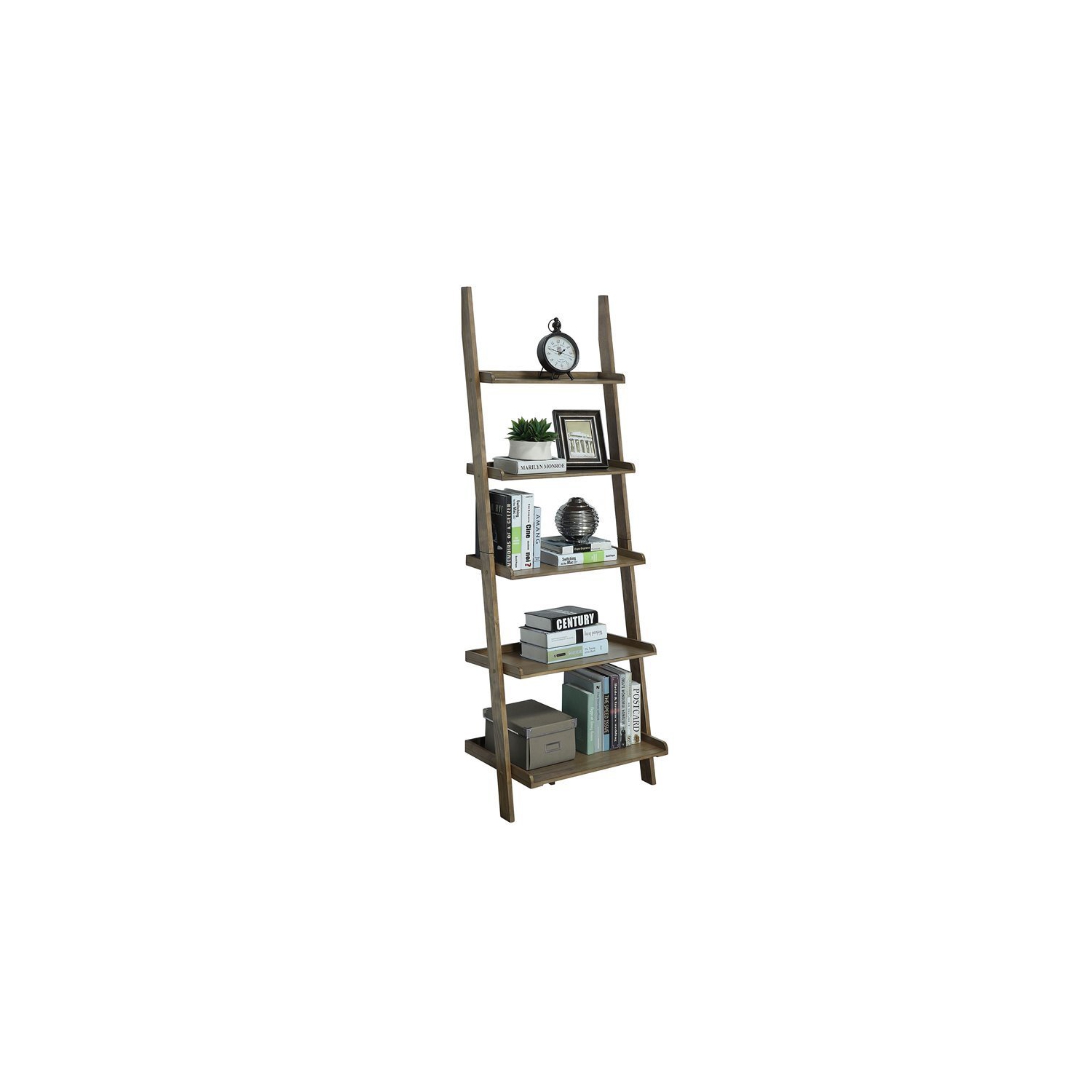 Convenience Concepts American Heritage Bookshelf Ladder- Natural Driftwood Wood