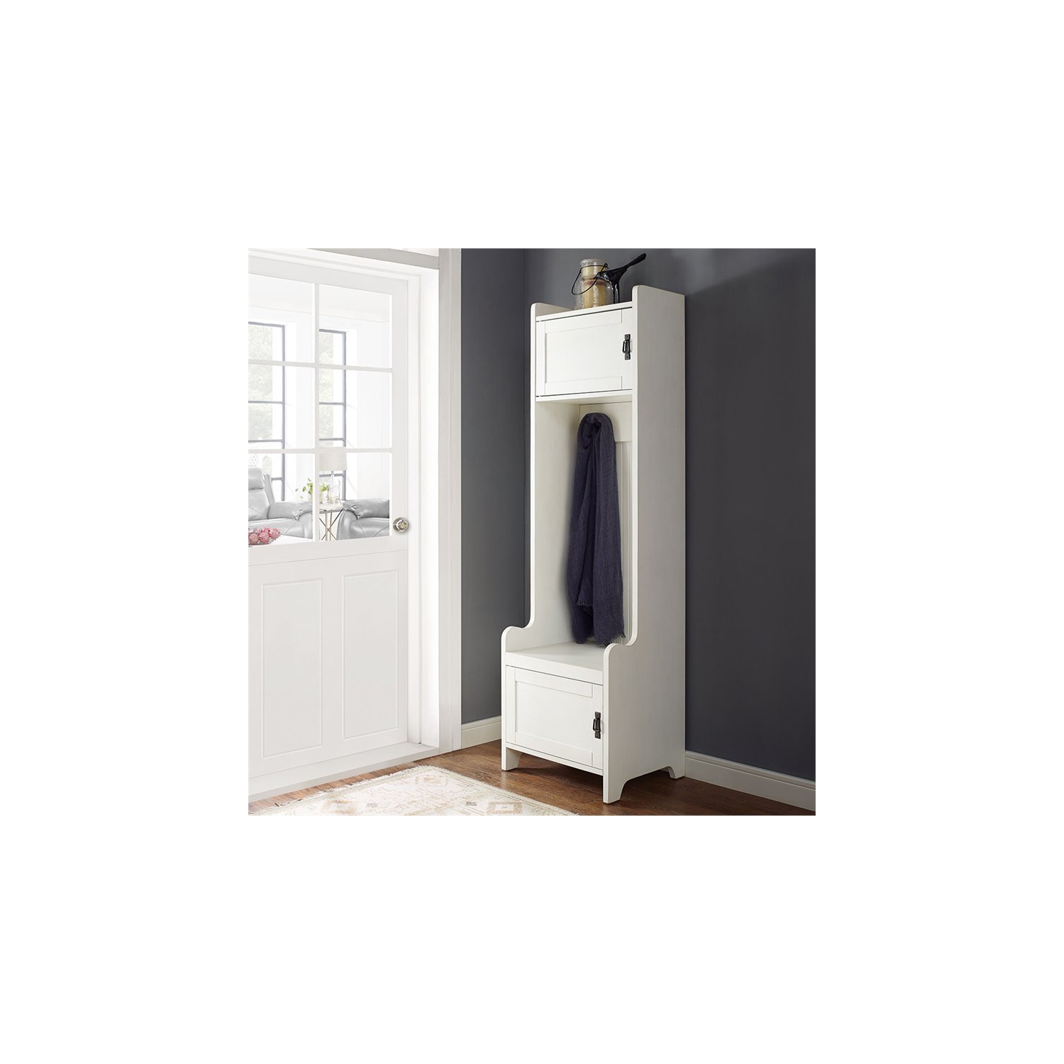 Crosley – Portemanteau Fremont Hall en blanc vieilli