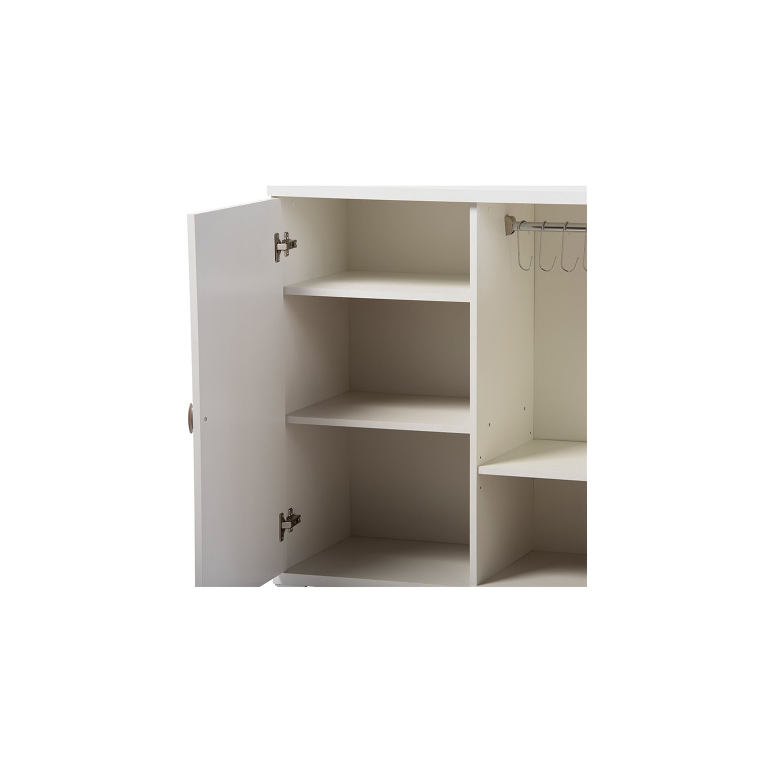 Bowery Hill Multipurpose Entryway Storage Cabinet in White