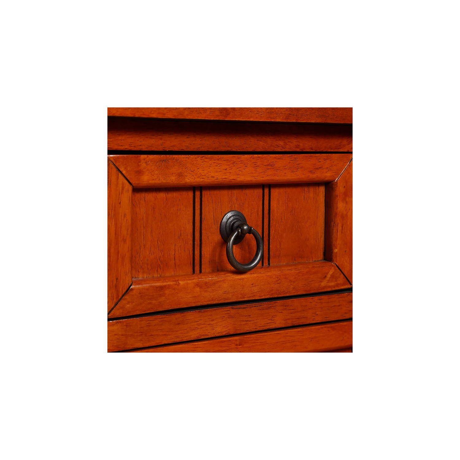 Commode concepts – Table d’entrée à trois tiroirs Kendra avec tablette en bois de cerisier