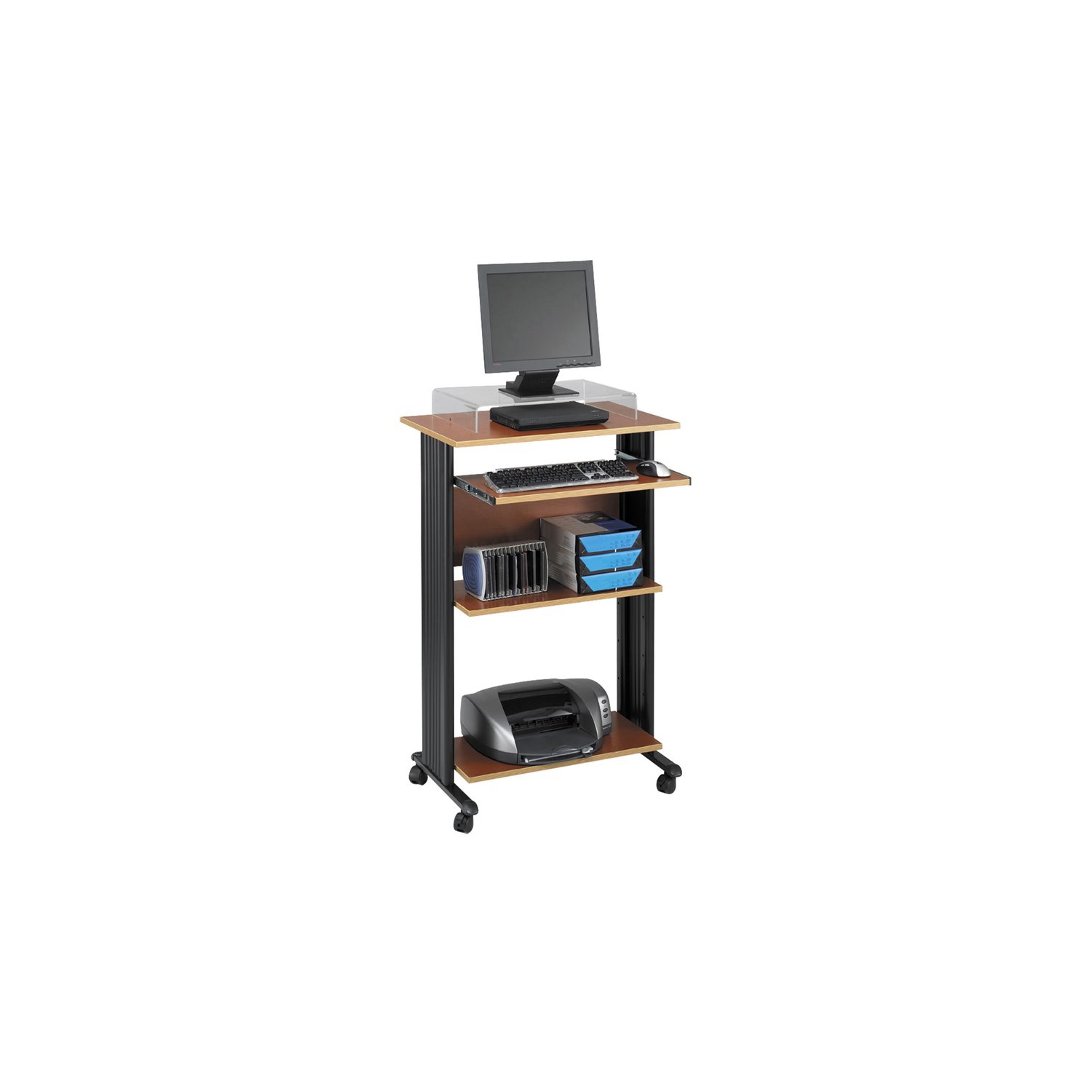 Scranton & Co Standing Wood Workstation in Cherry