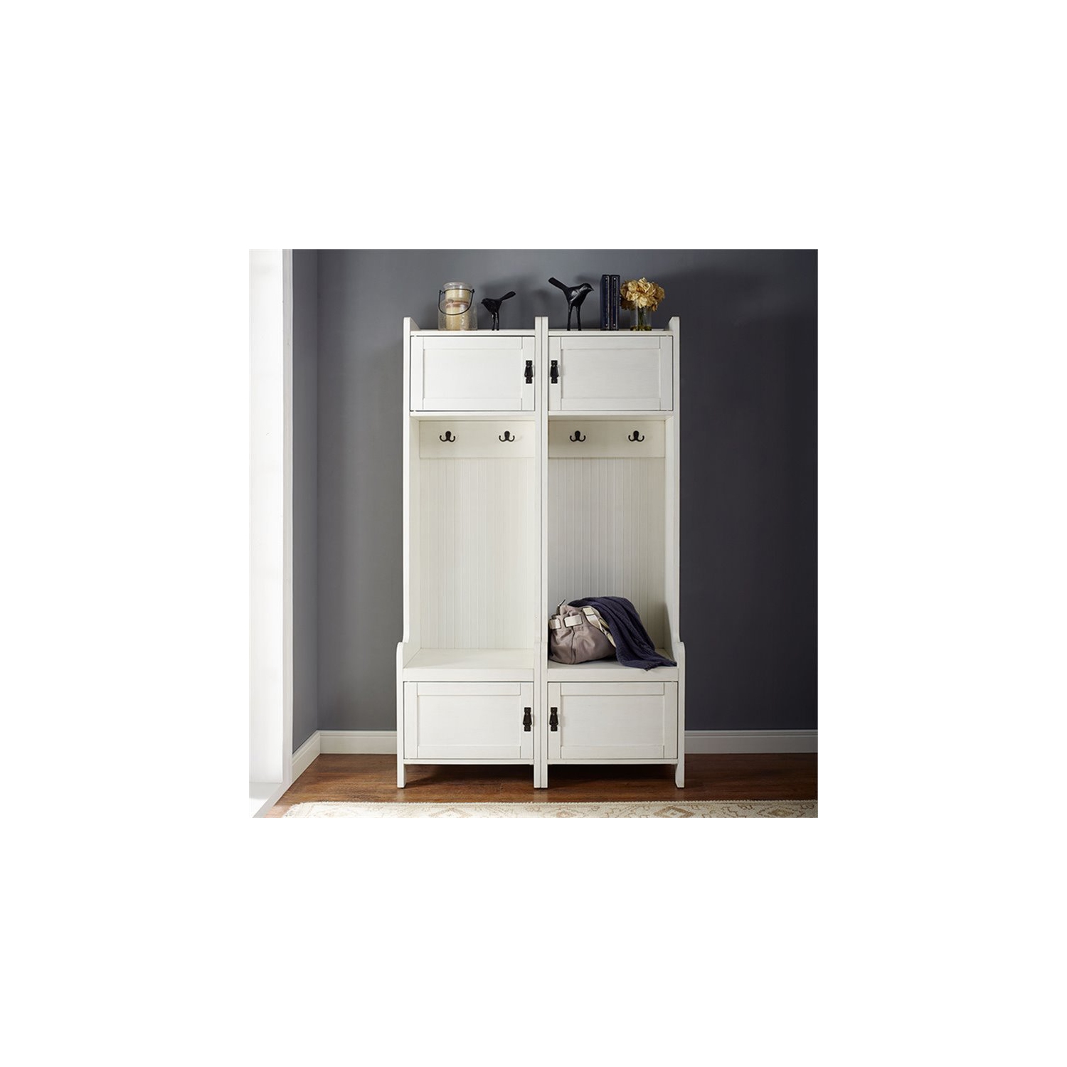 Crosley – Portemanteau Fremont Hall en blanc vieilli