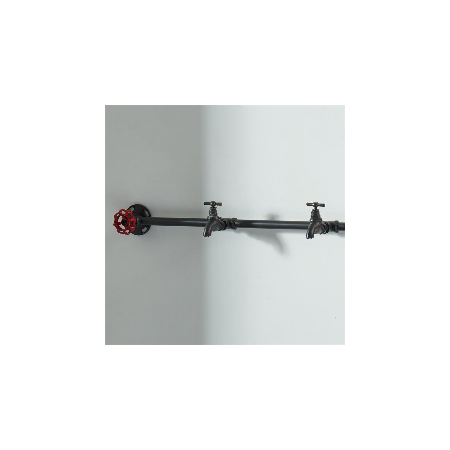 Furniture of America Meritor Industrial Metal 5-Hook Coat Rack in Sand Black