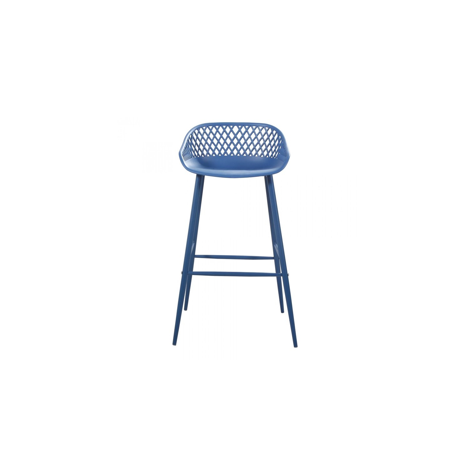 Moe's Home Collection Piazza 29" Plastic Patio Bar Stools in Blue