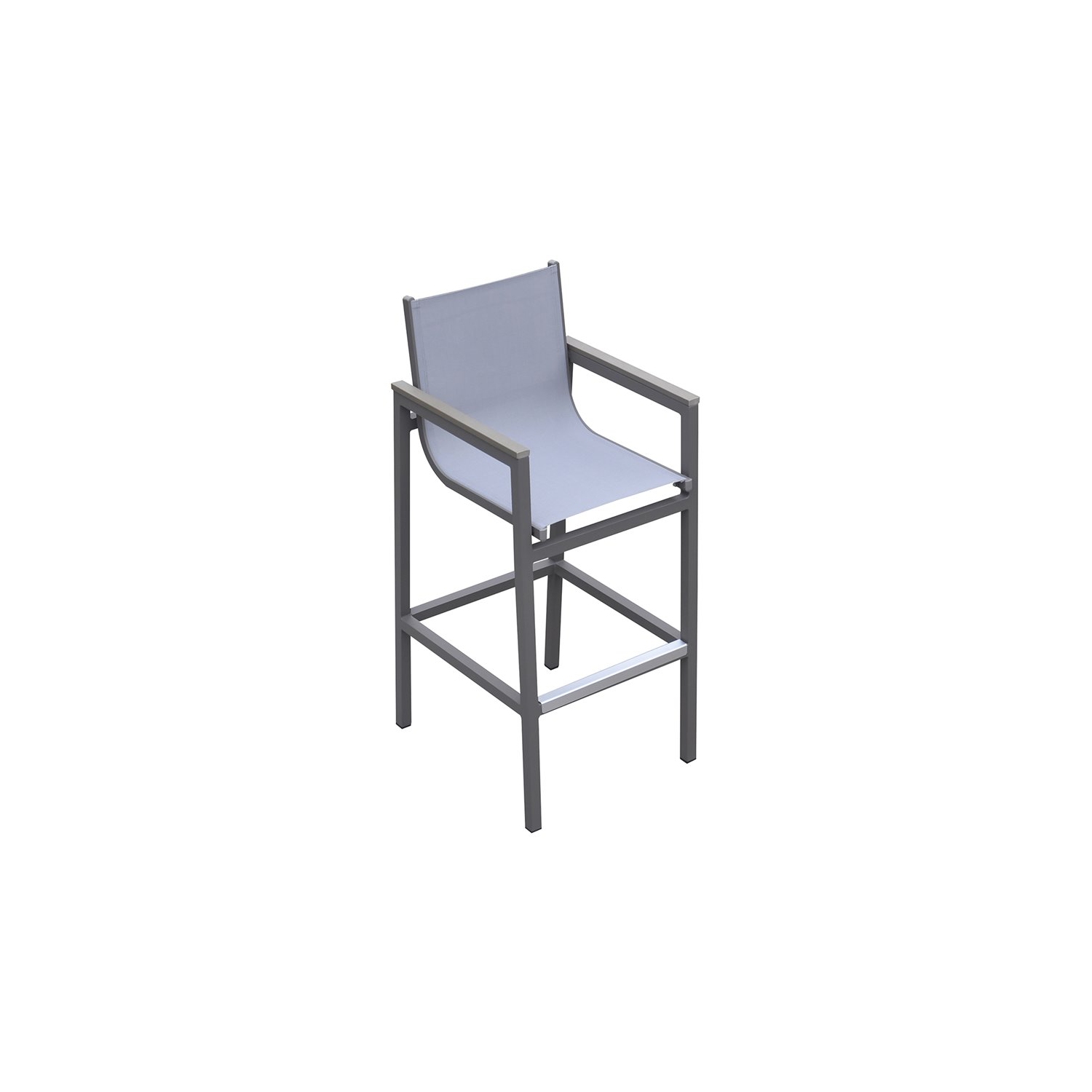 Hawthorne Collections 31" Patio Bar Stool in Gray