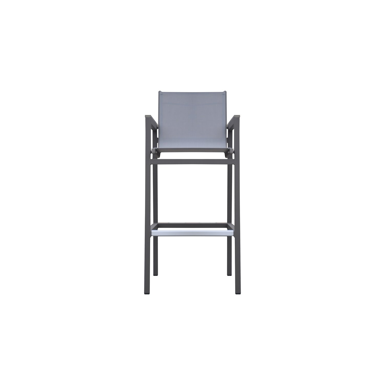 Hawthorne Collections 31" Patio Bar Stool in Gray