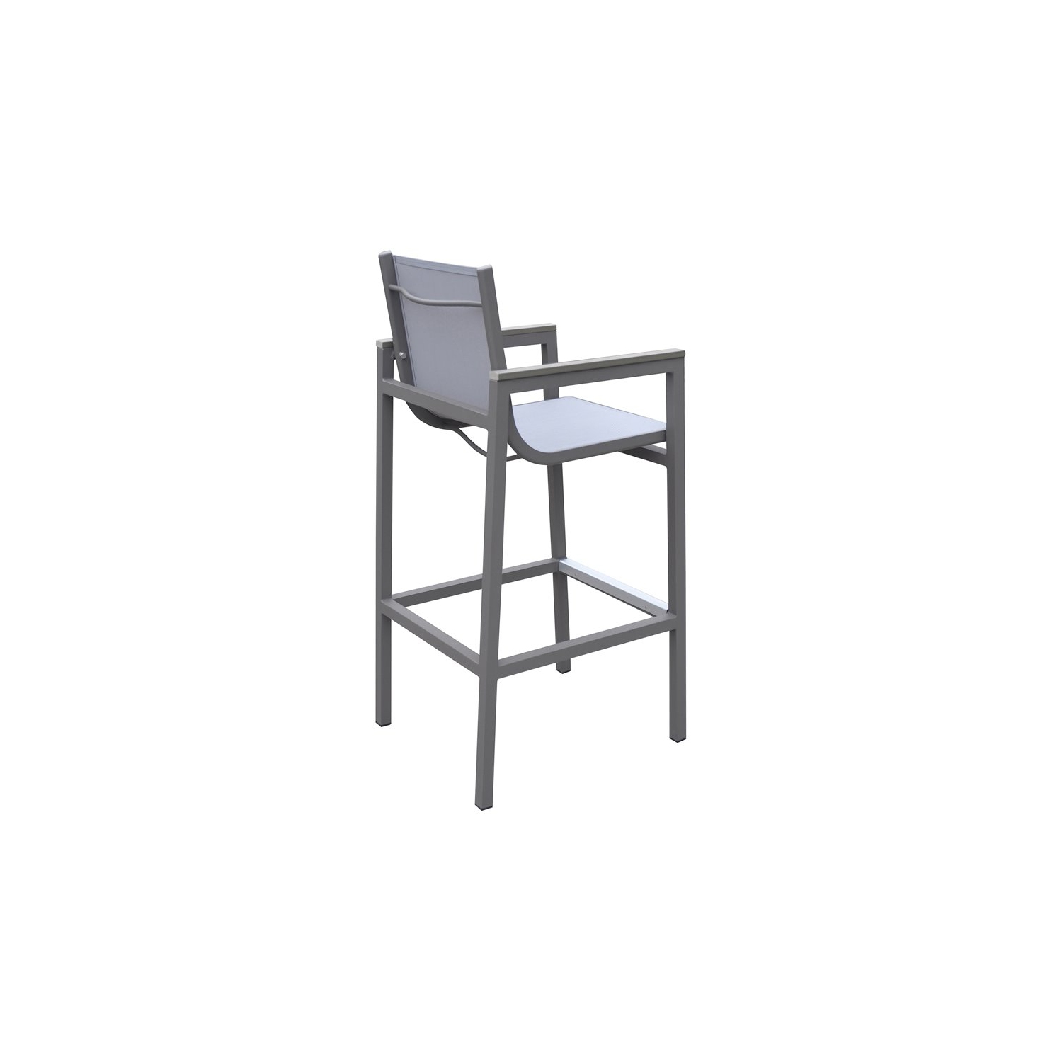 Hawthorne Collections 31" Patio Bar Stool in Gray