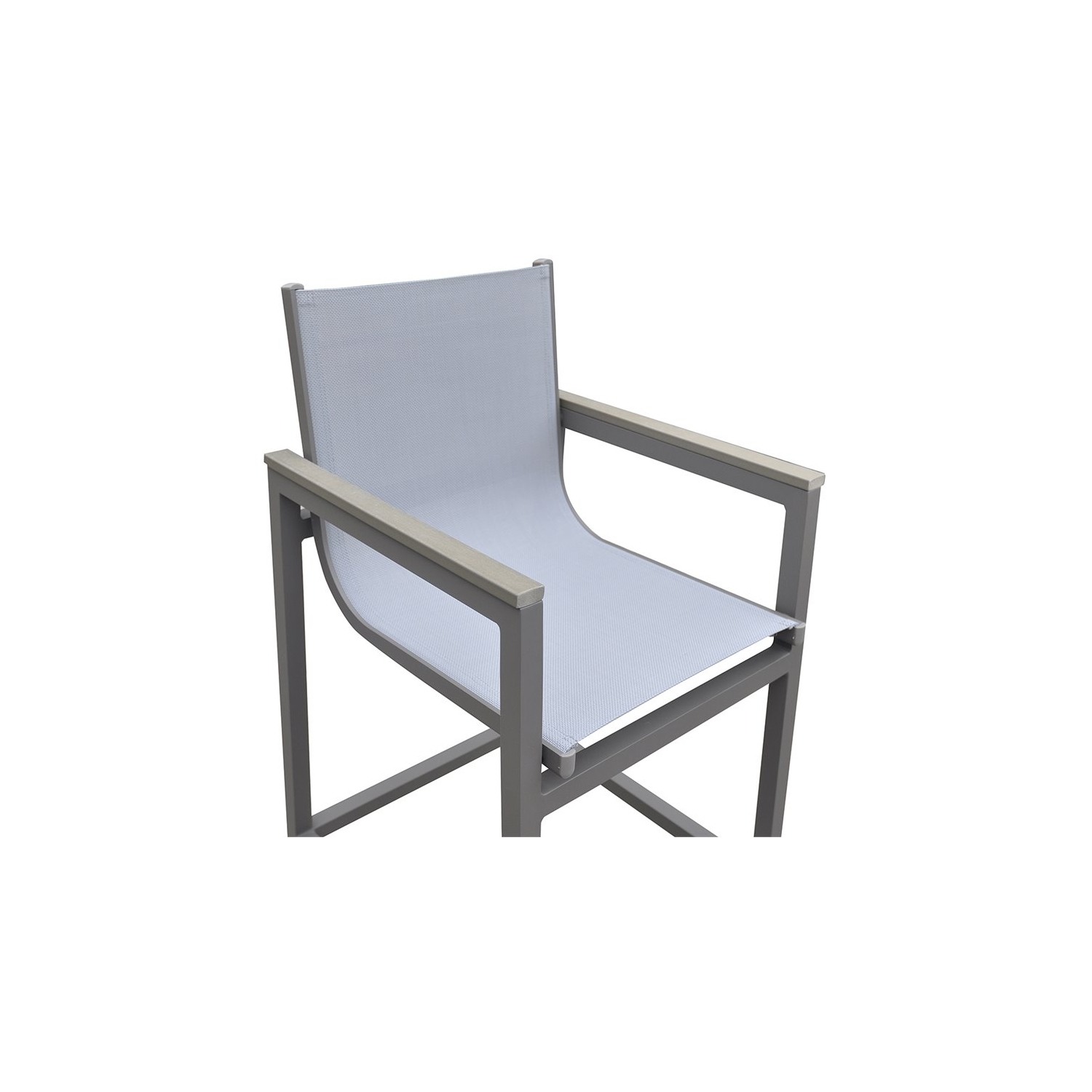 Hawthorne Collections 31" Patio Bar Stool in Gray