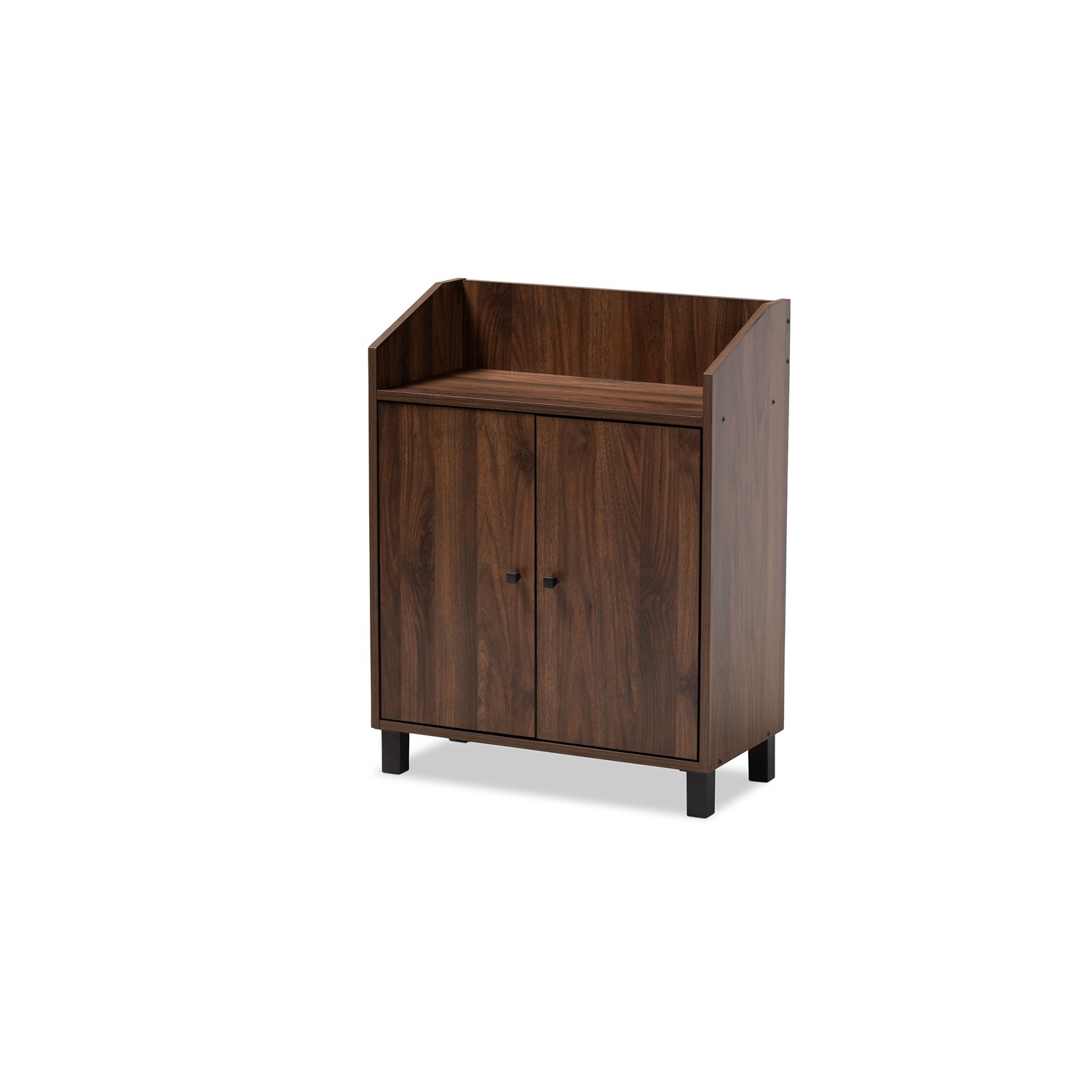 Baxton Studio – Armoire à chaussures Rossin en bois au fini noyer brun avec 2 portes