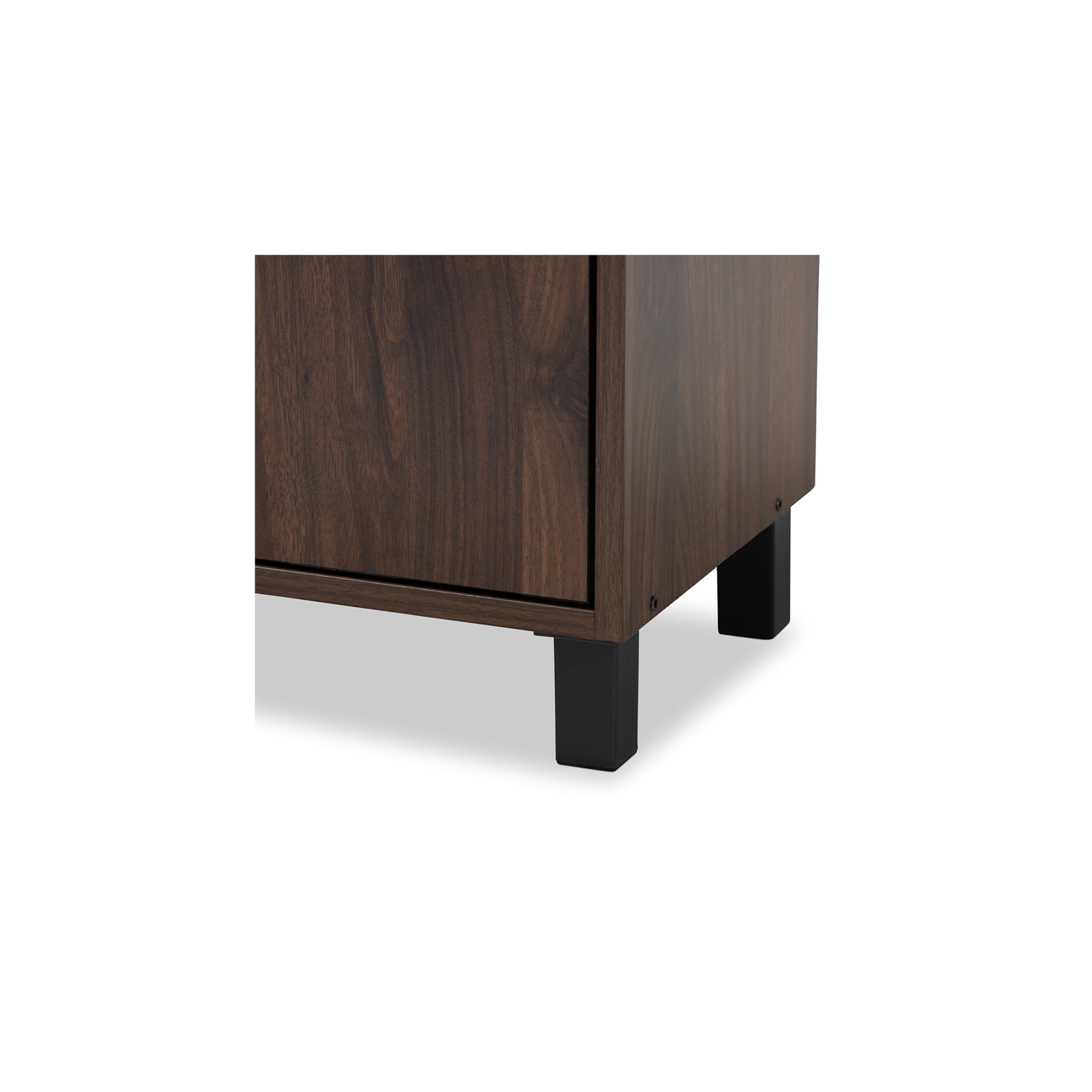 Baxton Studio – Armoire à chaussures Rossin en bois au fini noyer brun avec 2 portes