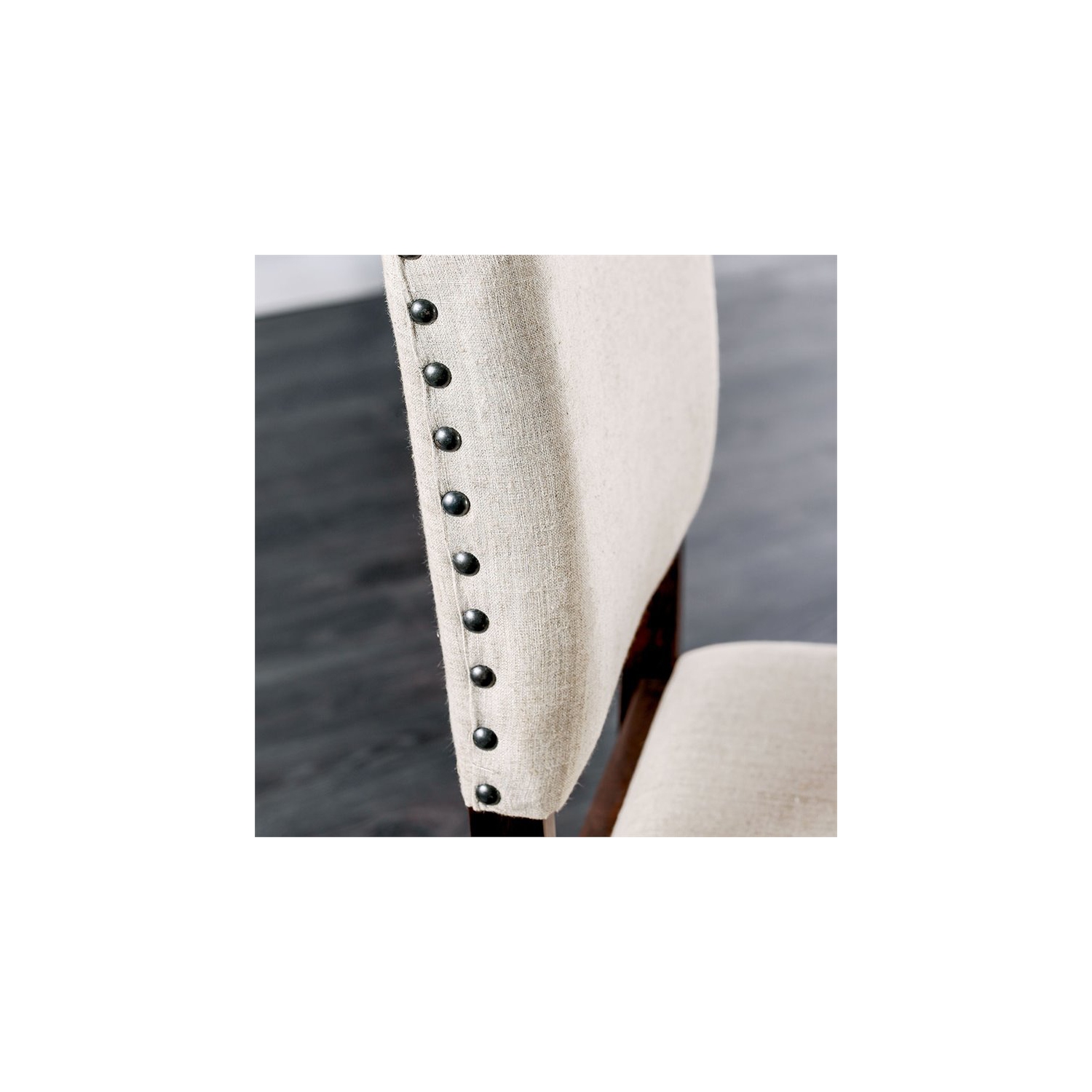 Tabouret de comptoir en bois cloué Furniture of America Elona, cerisier