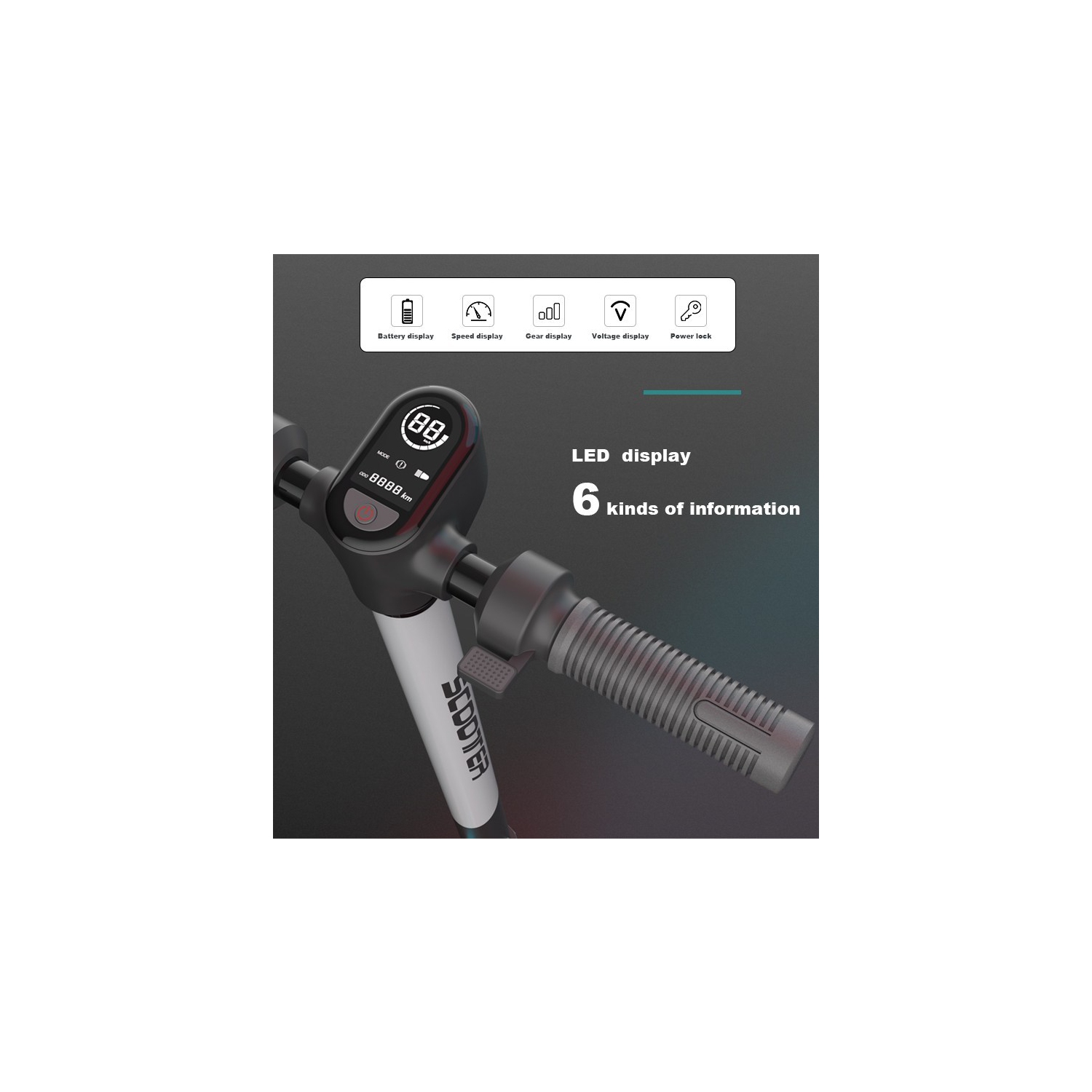 M8 Trottinette électrique pliable pour adultes 250 W vitesse JUSqu'À 20 KM/H 36 V-5 Ah batterie au lithium-ion jusqu'à 17 KM portée/charge,