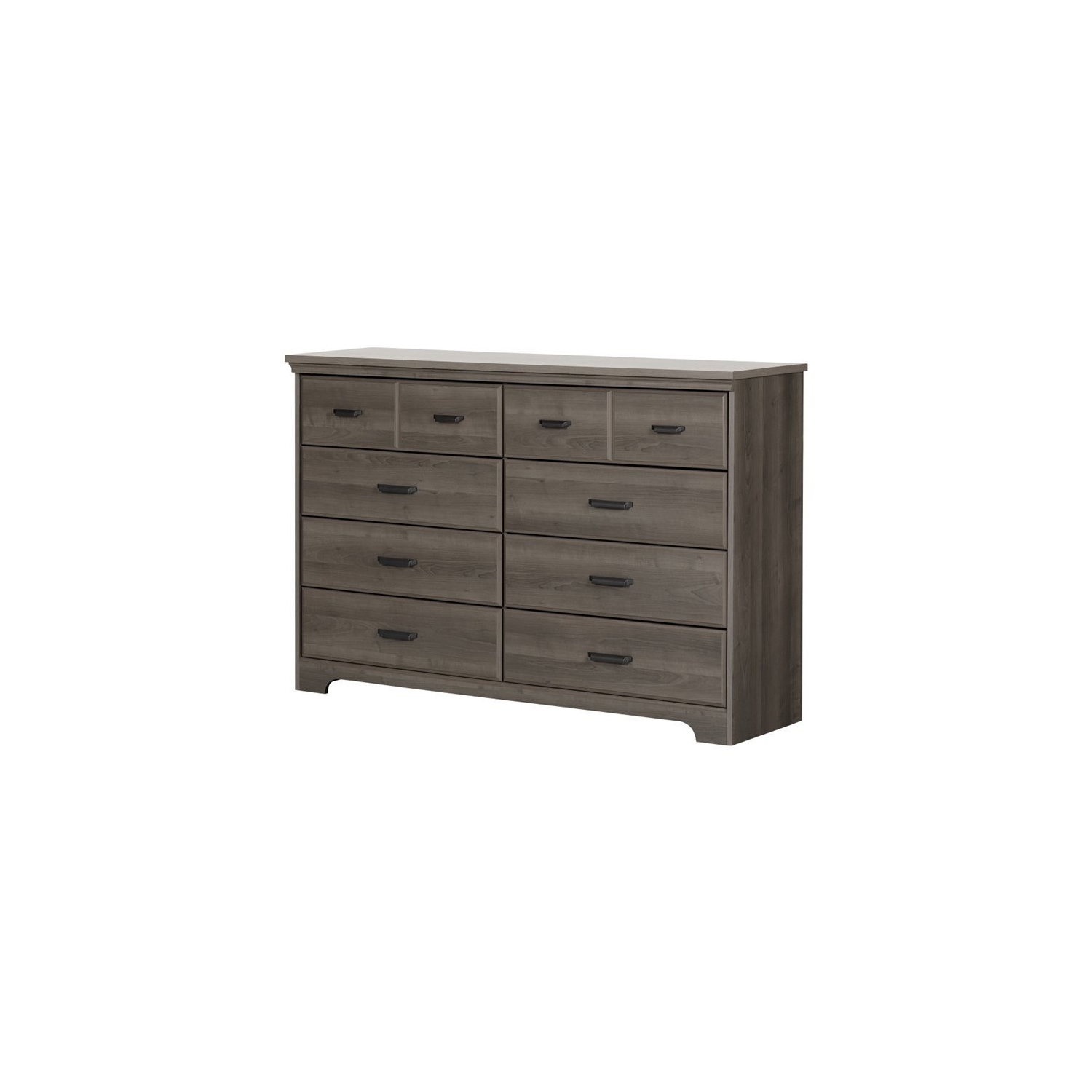 South Shore Versa 8 Drawer Dresser in Gray Maple